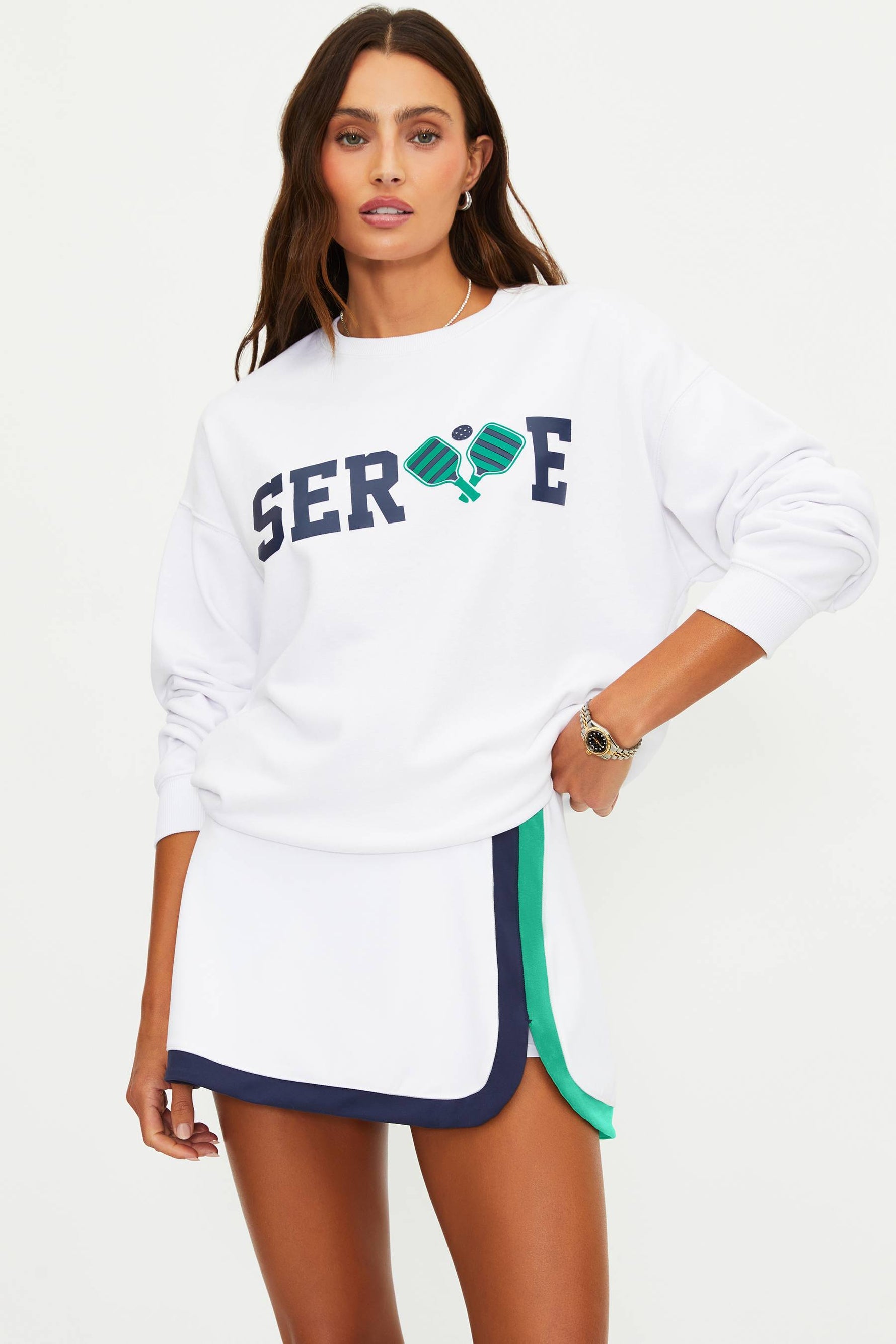 Womens Devyn Oversized Sweatshirt | White