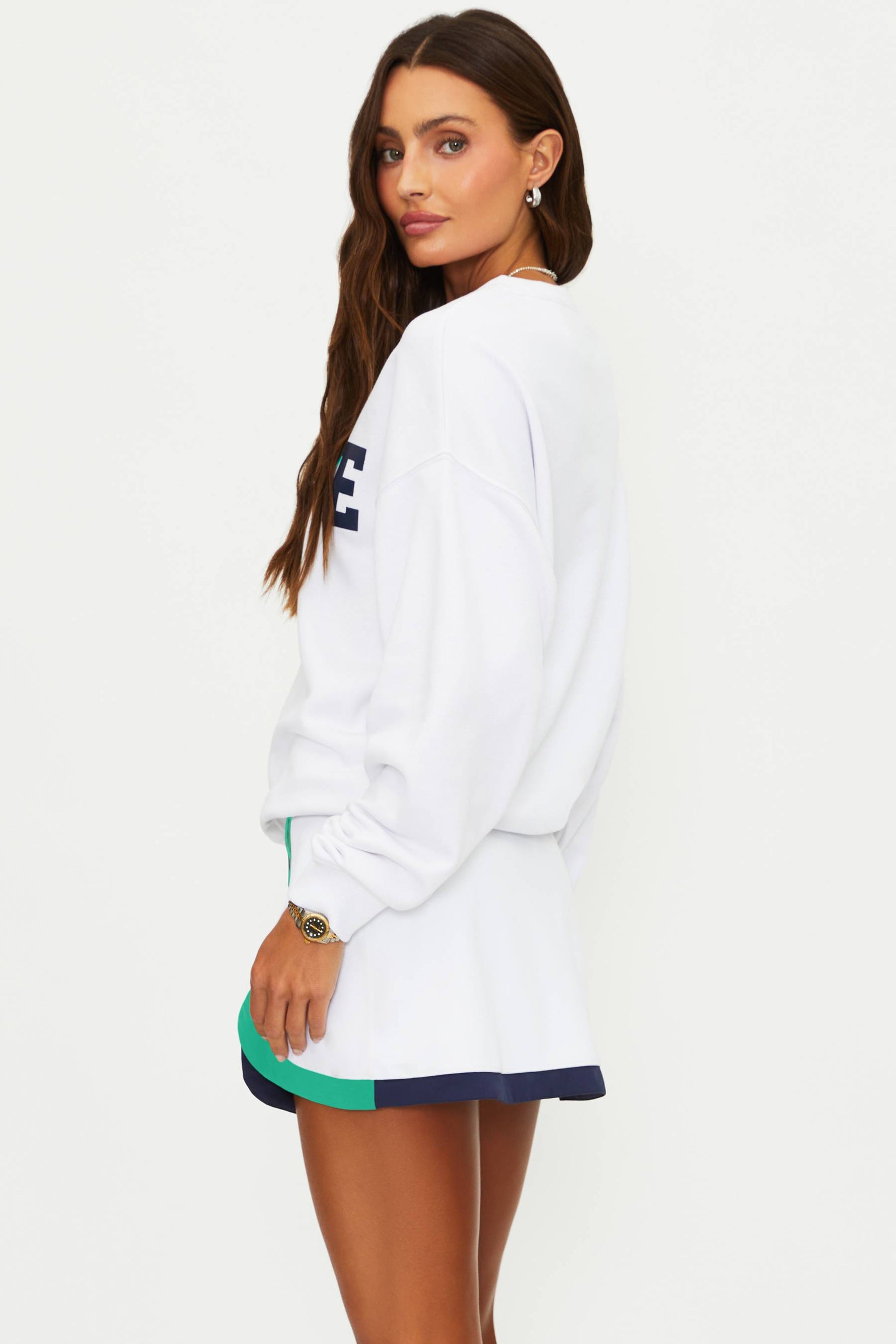 Womens Devyn Oversized Sweatshirt | White