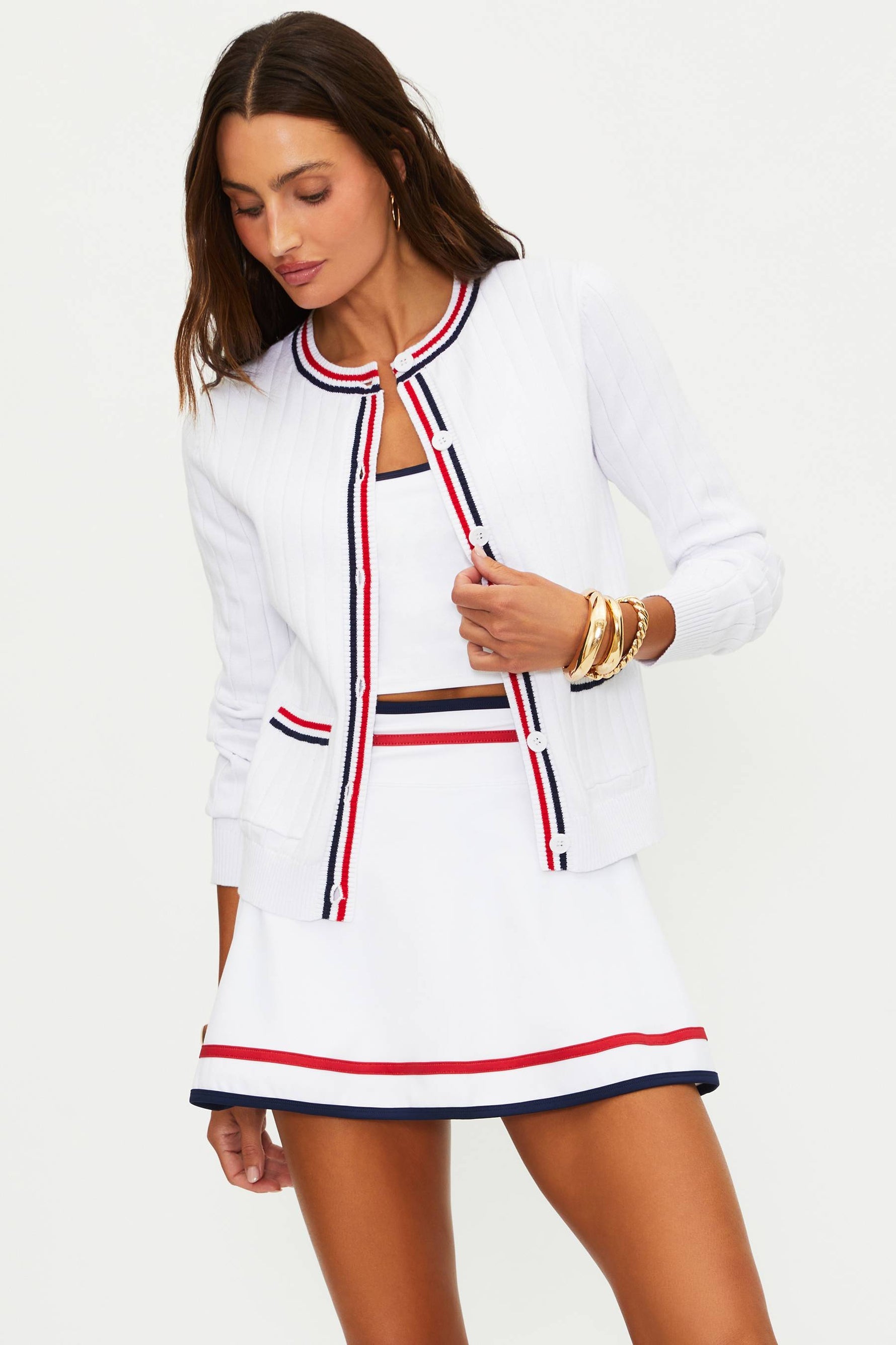 Womens Ally Heritage Cardigan | White