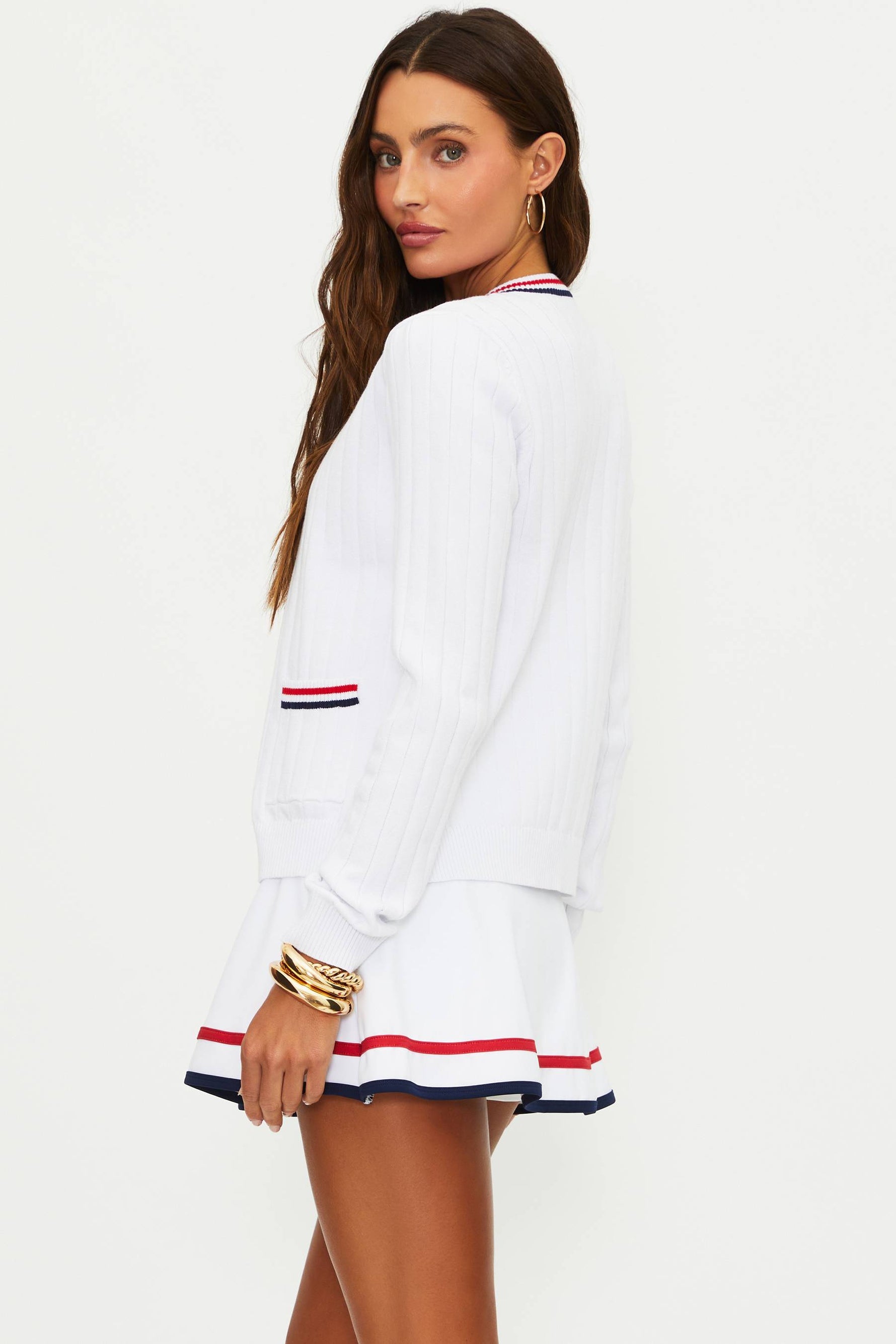 Womens Ally Heritage Cardigan | White