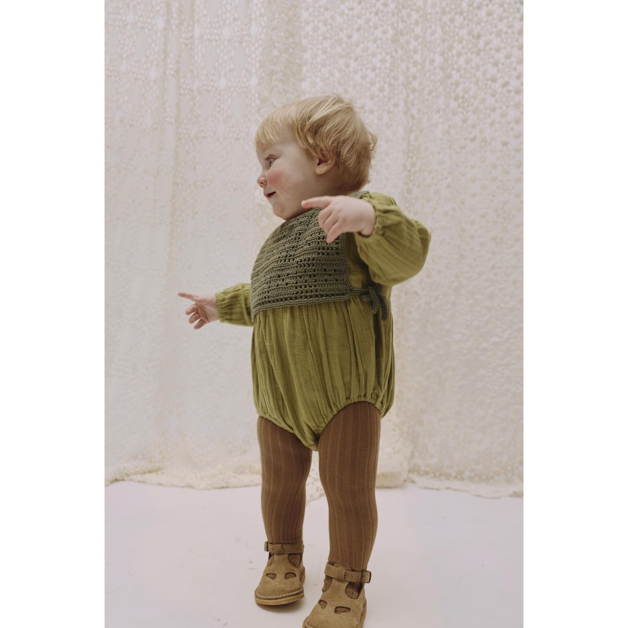 Lulu Panel Romper | Olive