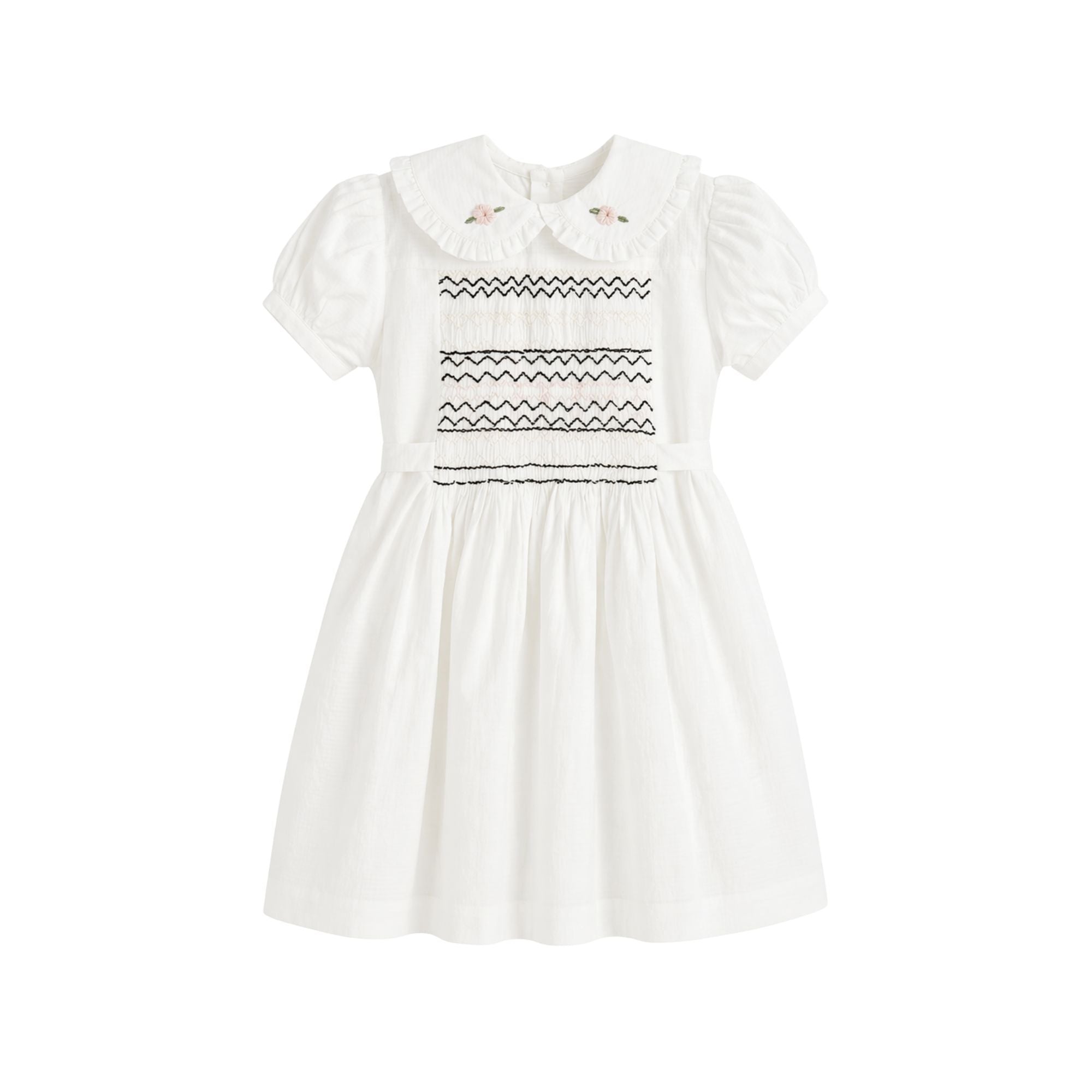 Handsmock Dress | Natural Check Voile