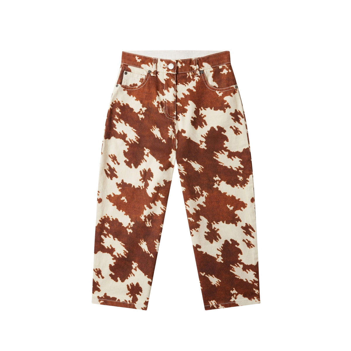 Equestrian Pants | Ivory/ Brown