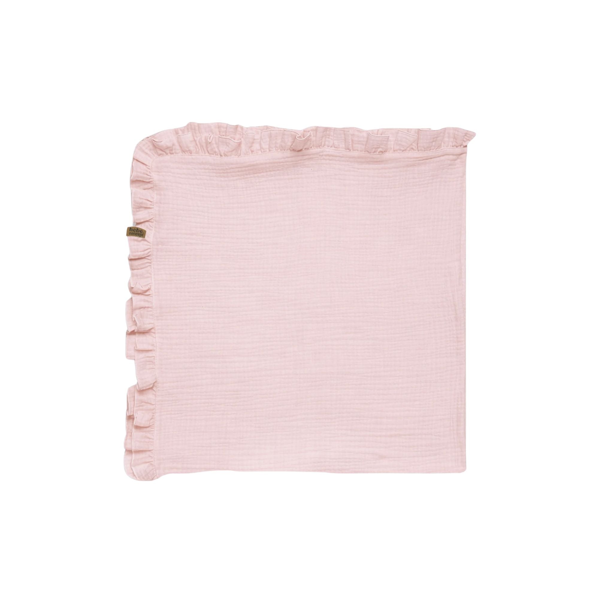 Baby Ruffle Blanket | Pink Muslin