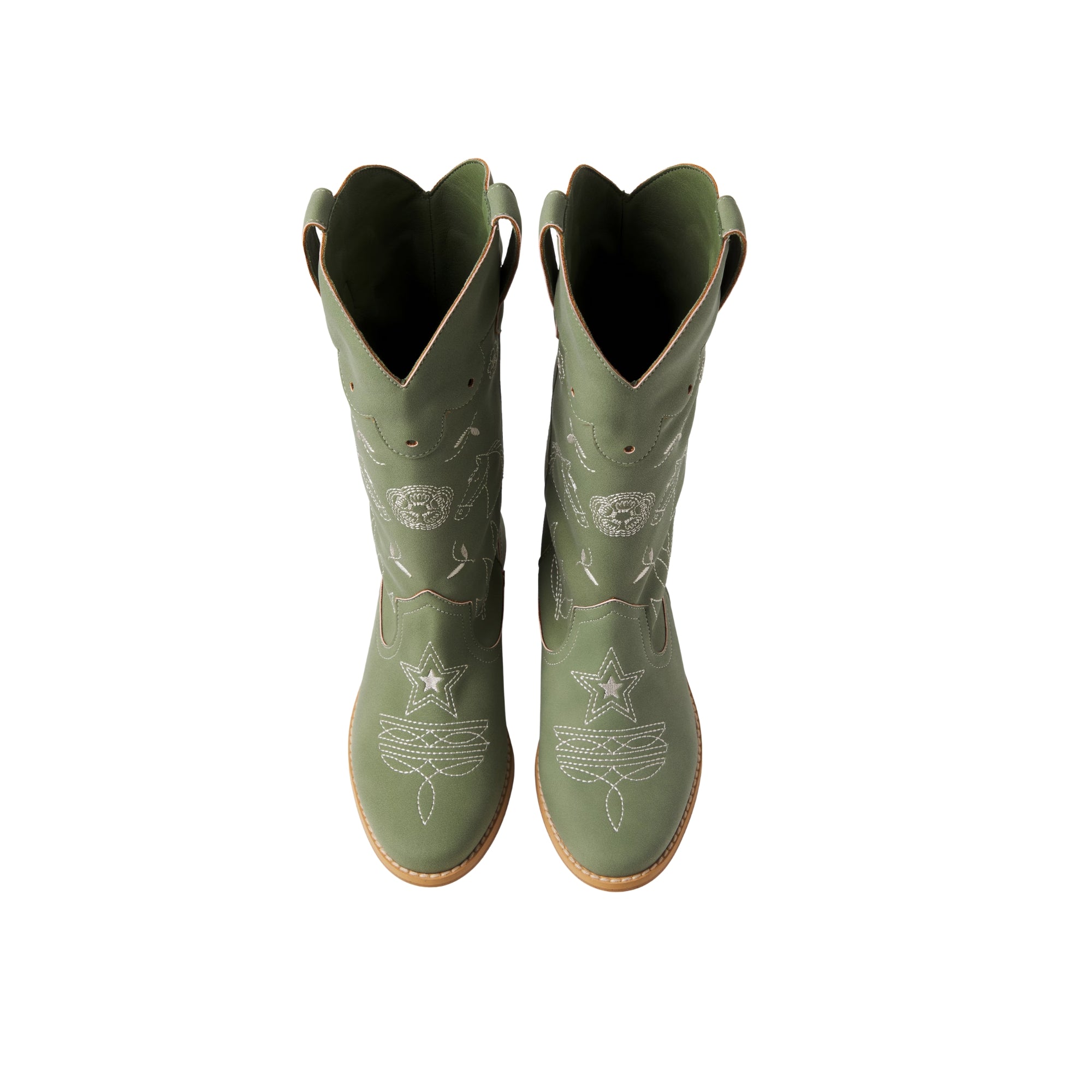 Embroidered Cowboy Boots | Verde