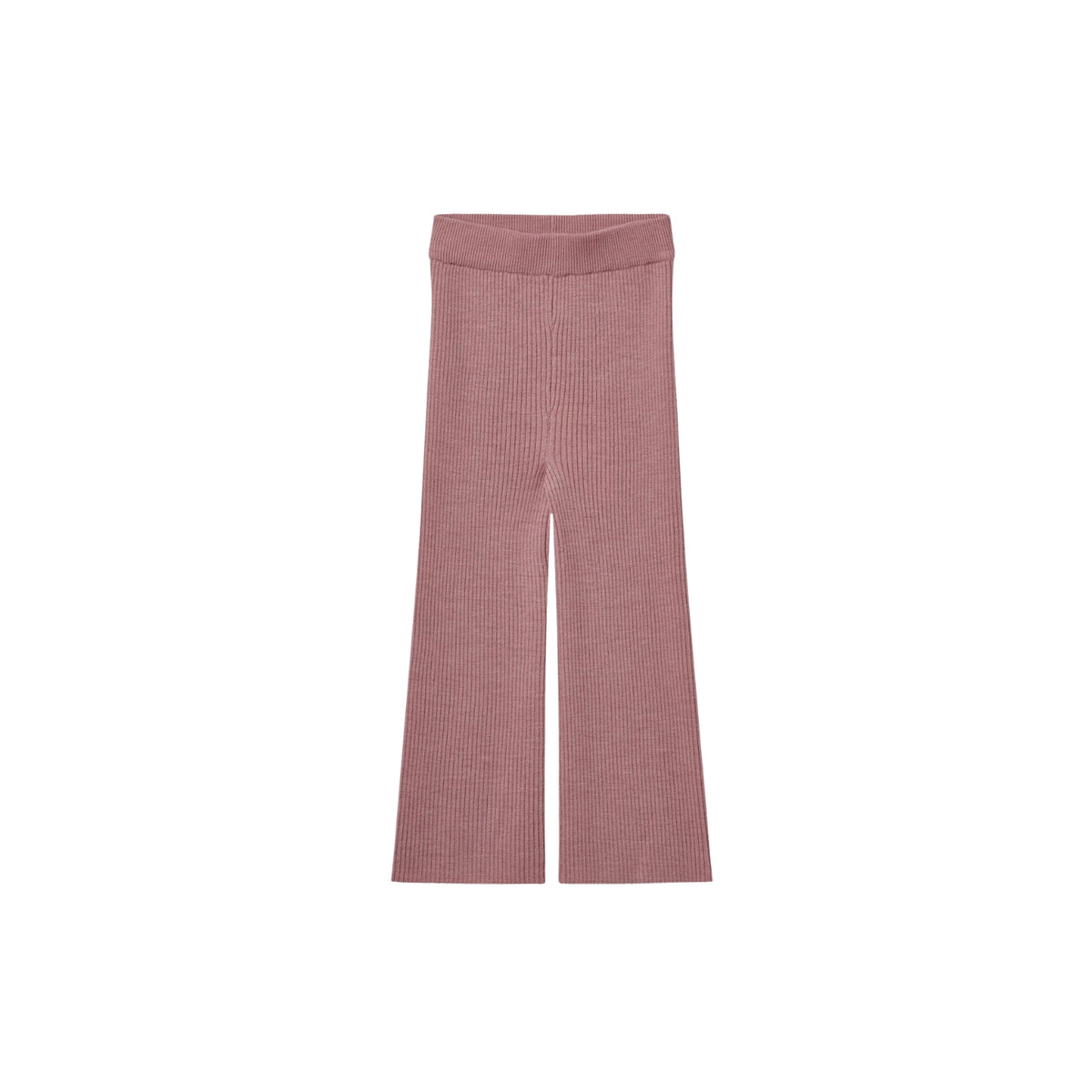 Merino Wide Rib Pants | Winter Rose
