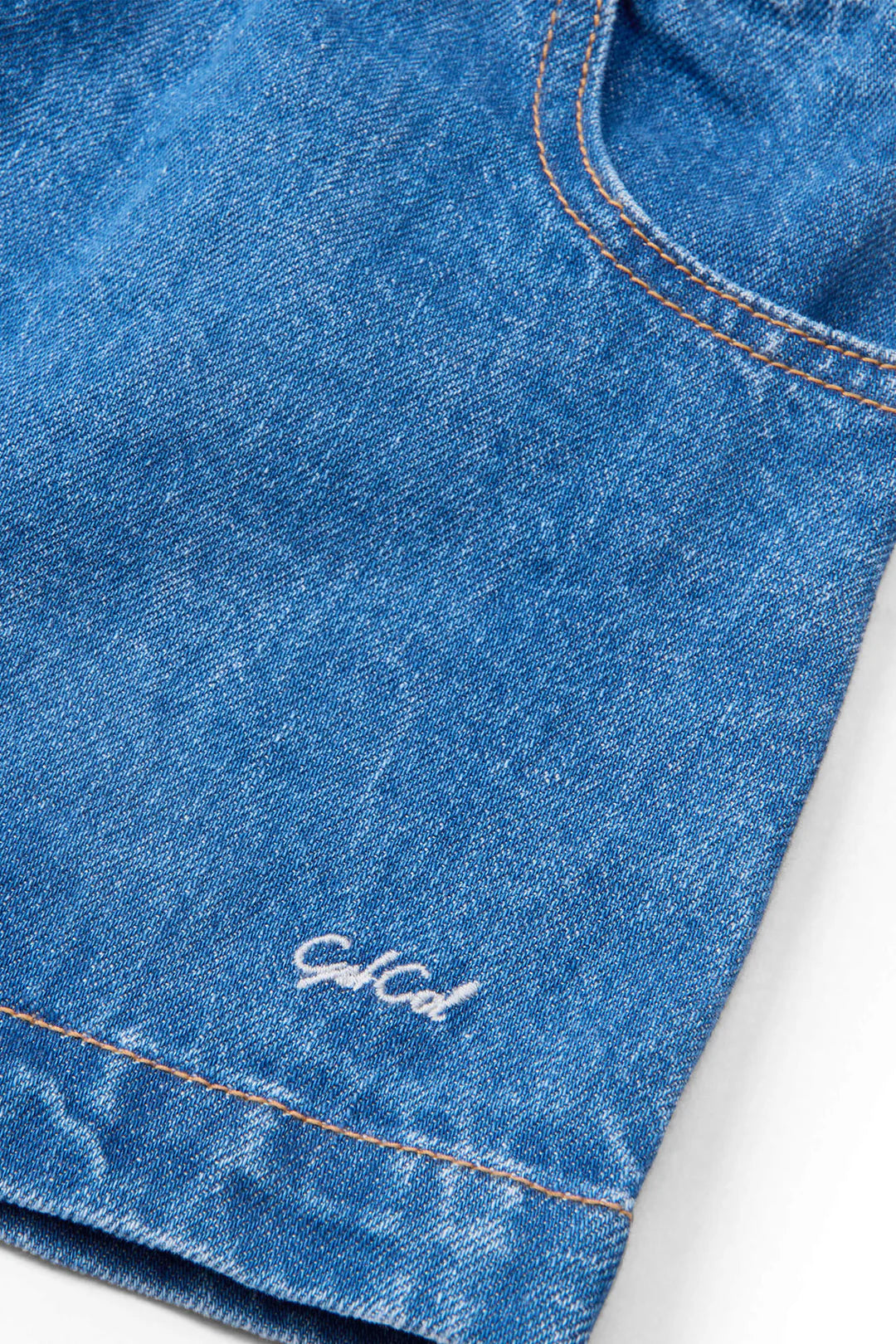 Organic Pocket Skirt | Indigo Blue Washed