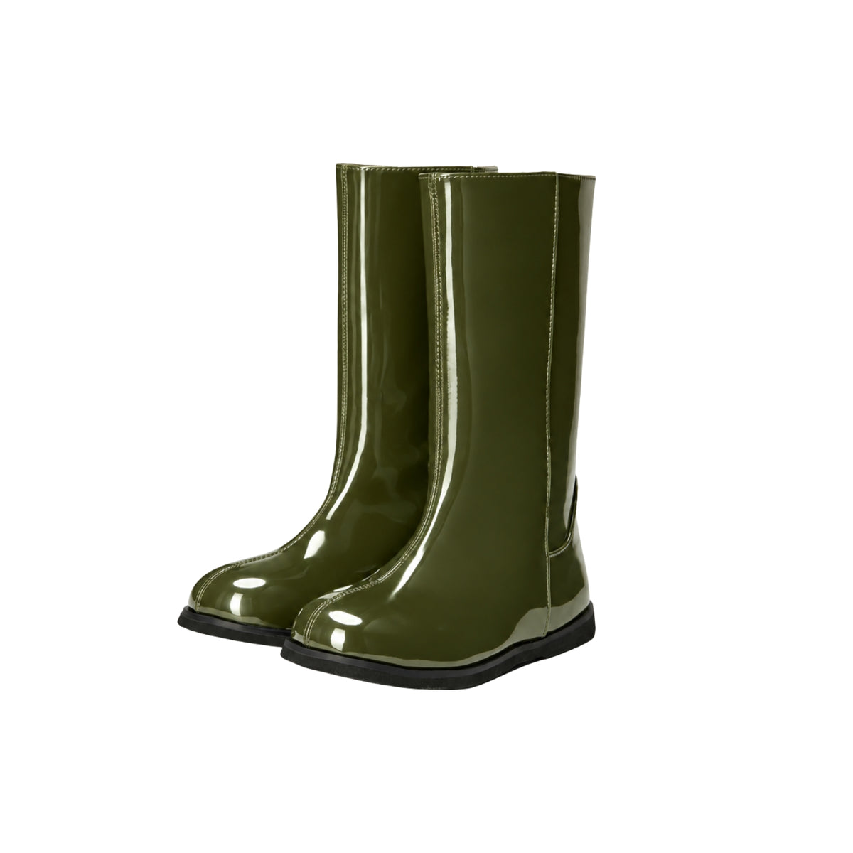 Ann PU Boots | Khaki