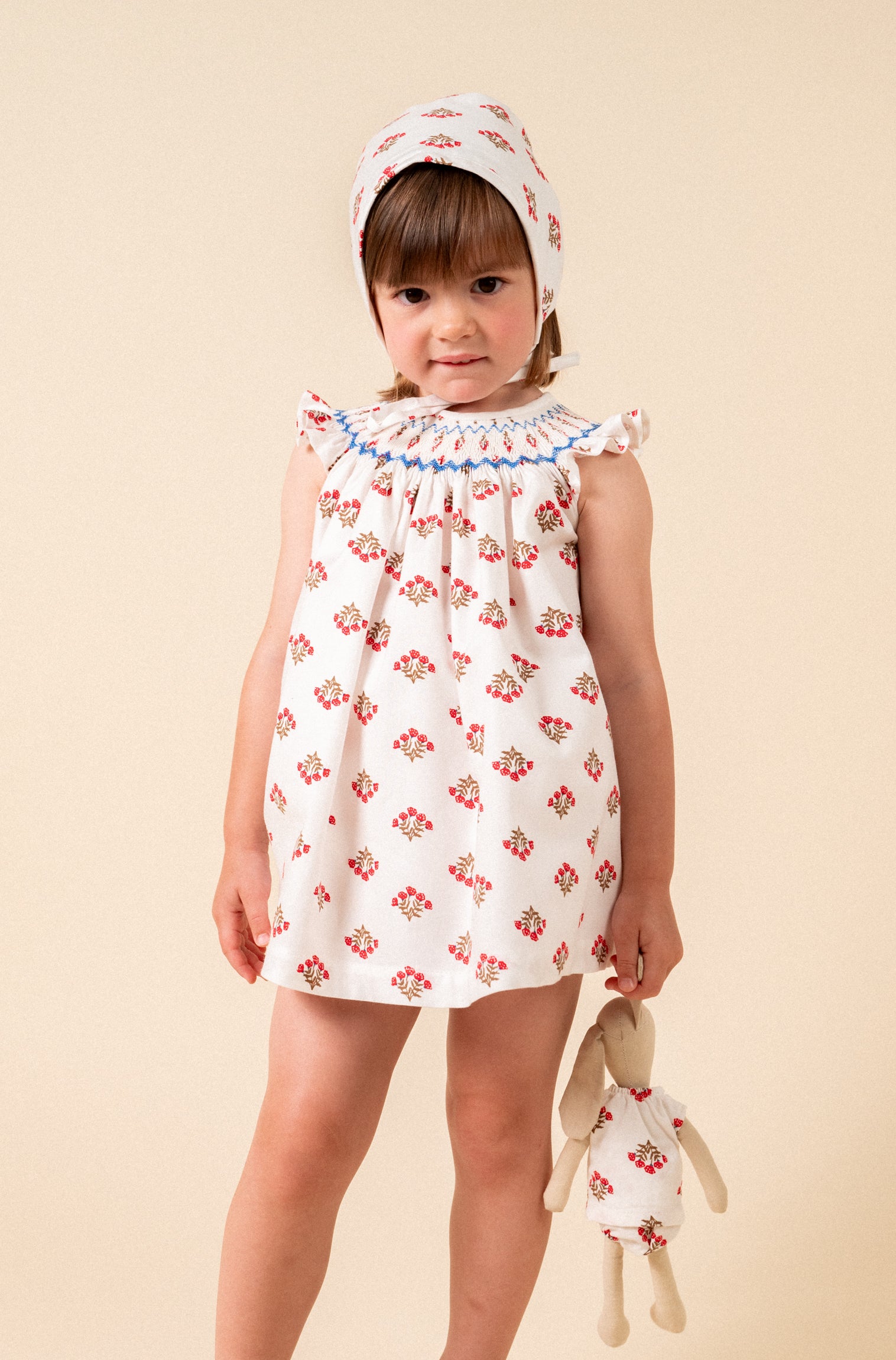 Moonsoon Smocked Blouse And Bloomer Set