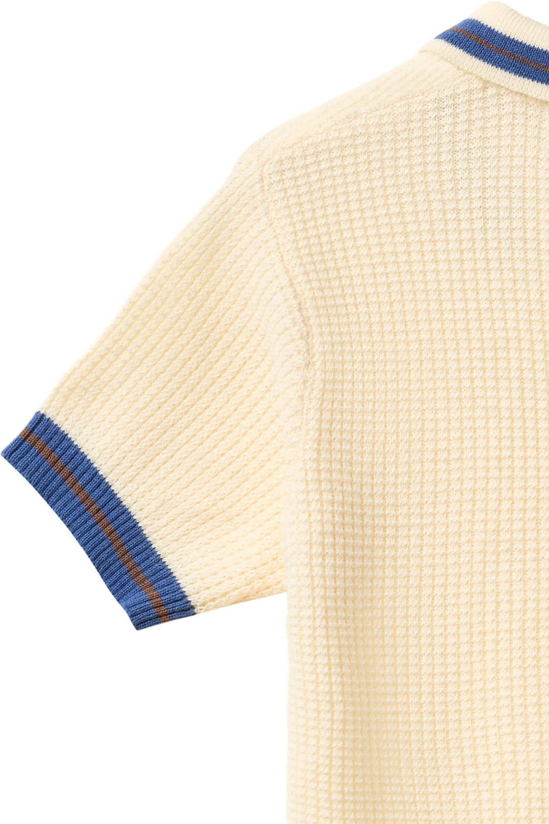 Knitted Pattern Polo | Cream
