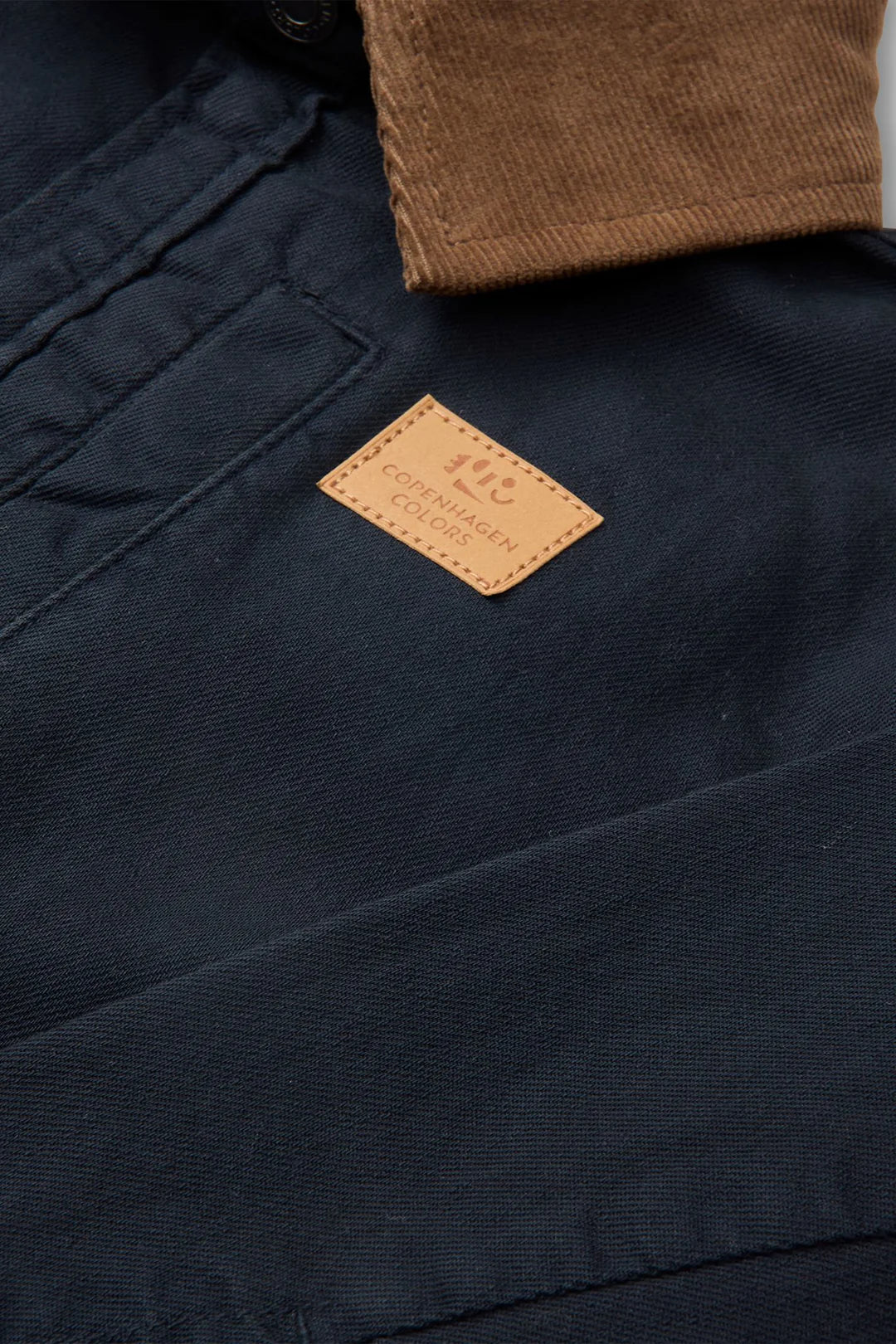 Twill Jacket with Corduroy Collar | Navy