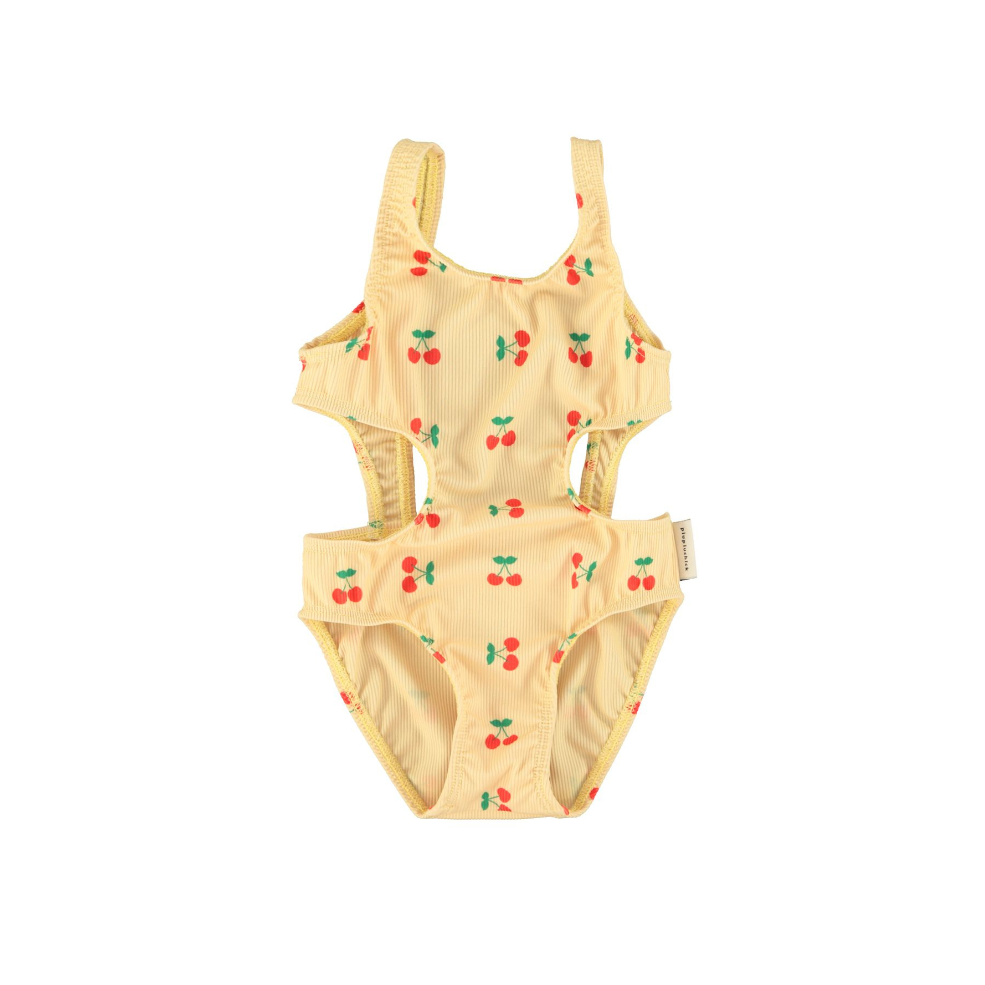 Cherry Print Trikini | Light Yellow