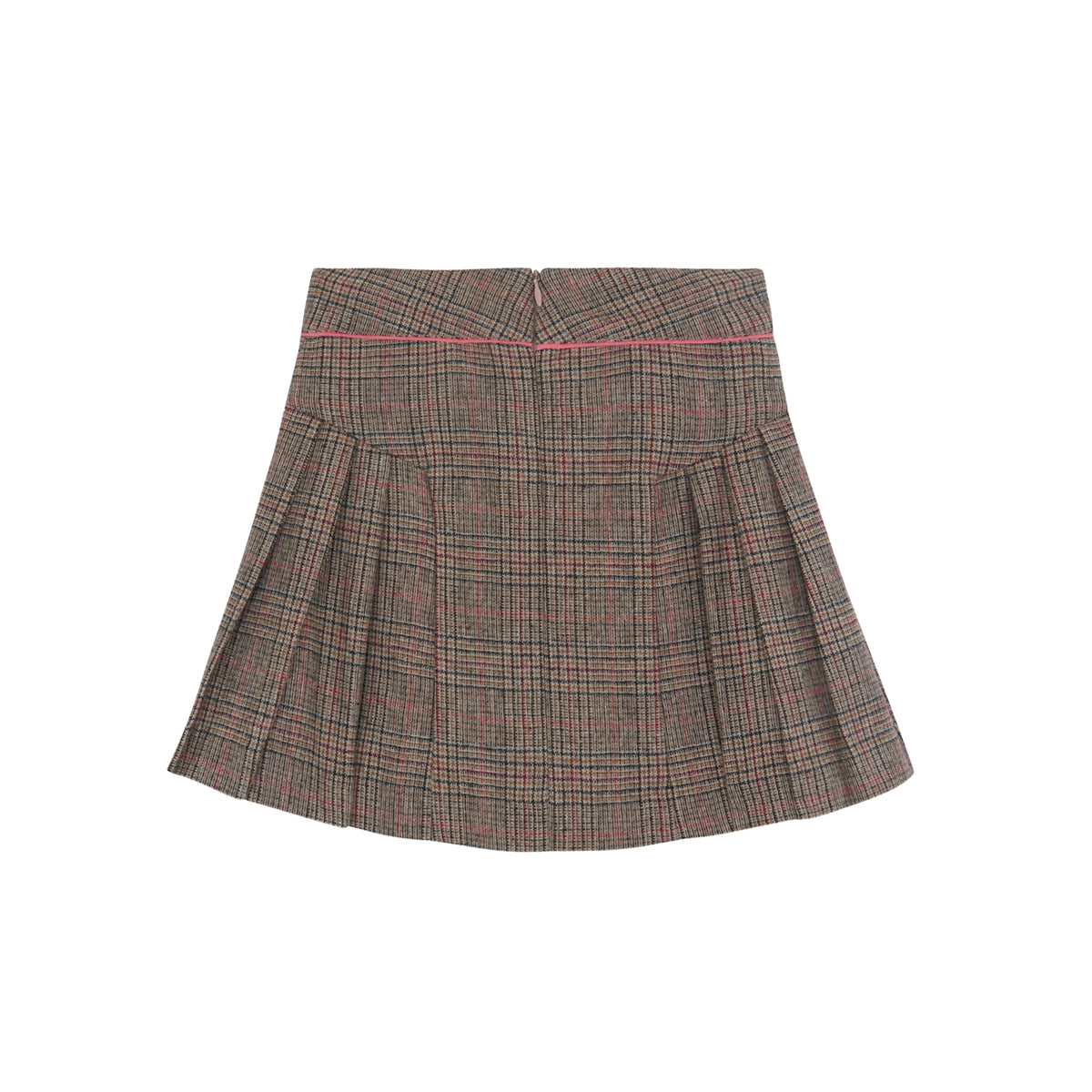 Checkered Skirt | Brown