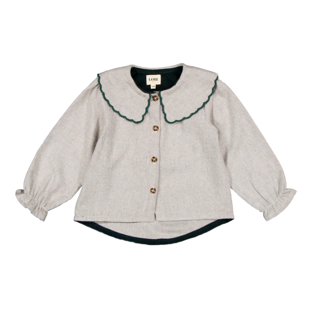 Chemise Lorette | Grey Chevron