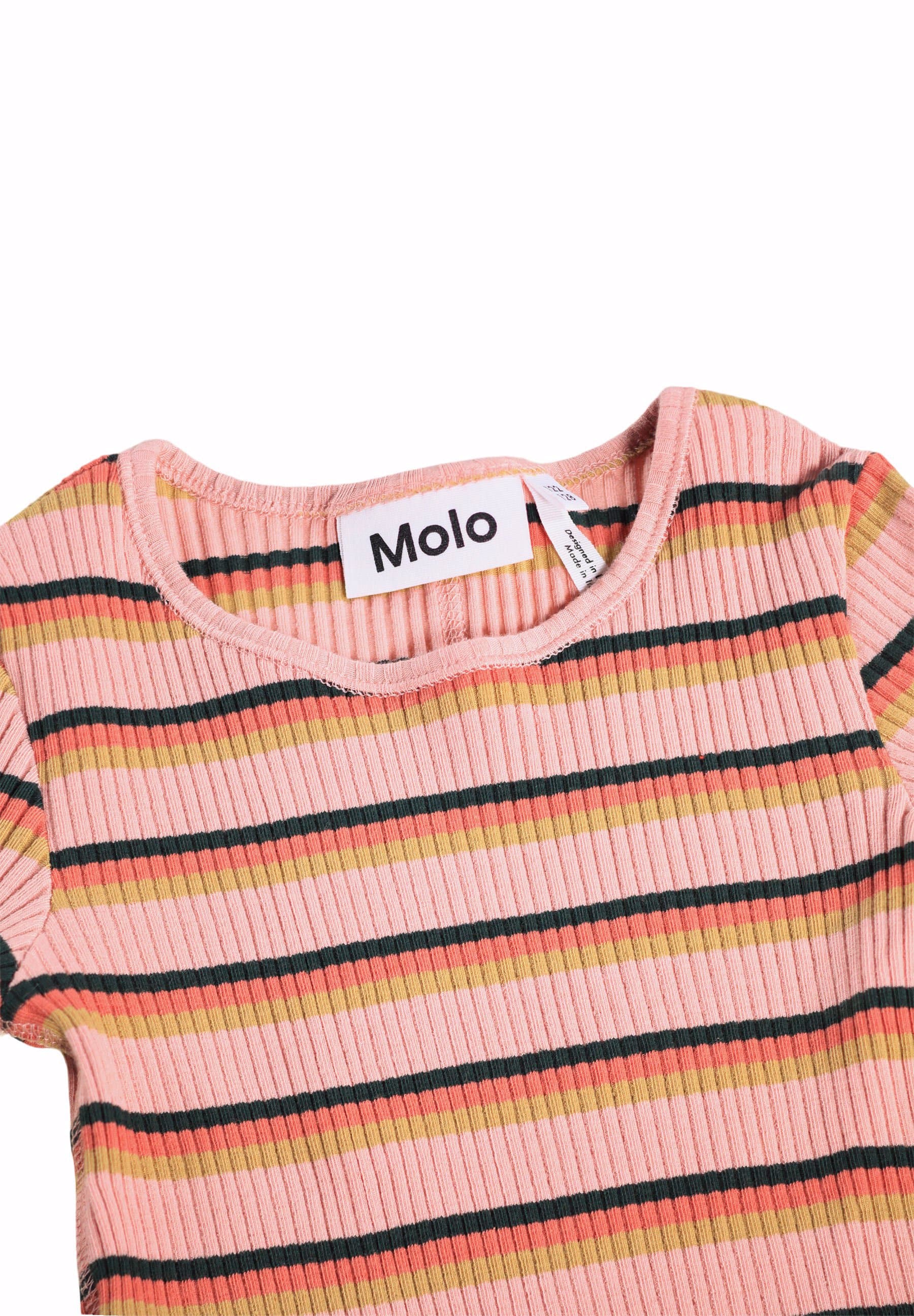 Rochelle T-shirt | Rose Camel Stripe