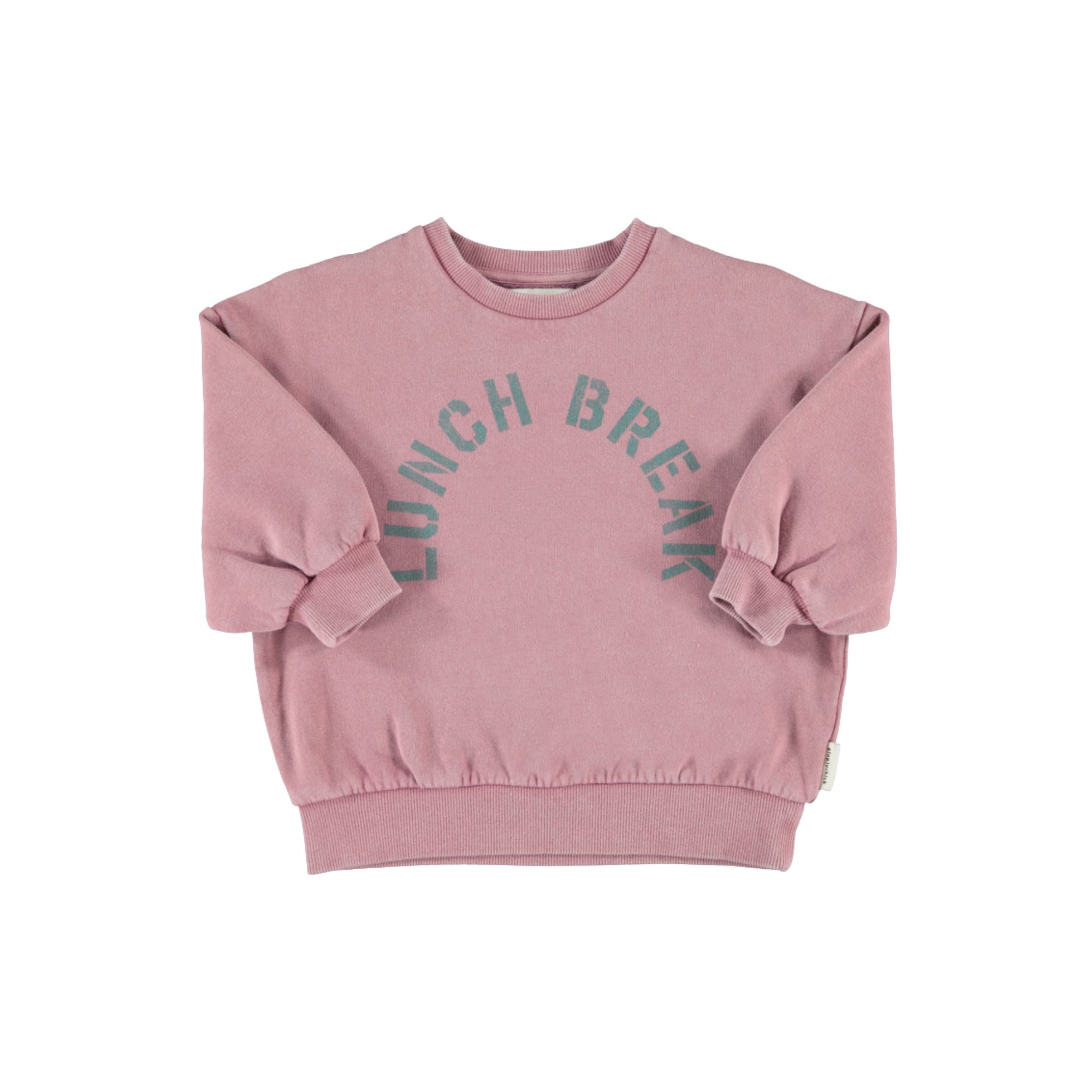 Oversized Sweatshirt | Pink with Lunch Break Print