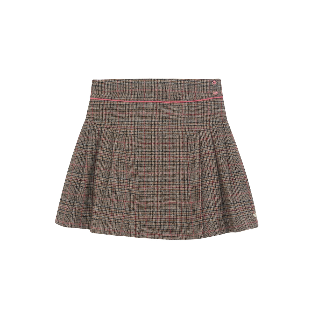 Checkered Skirt | Brown