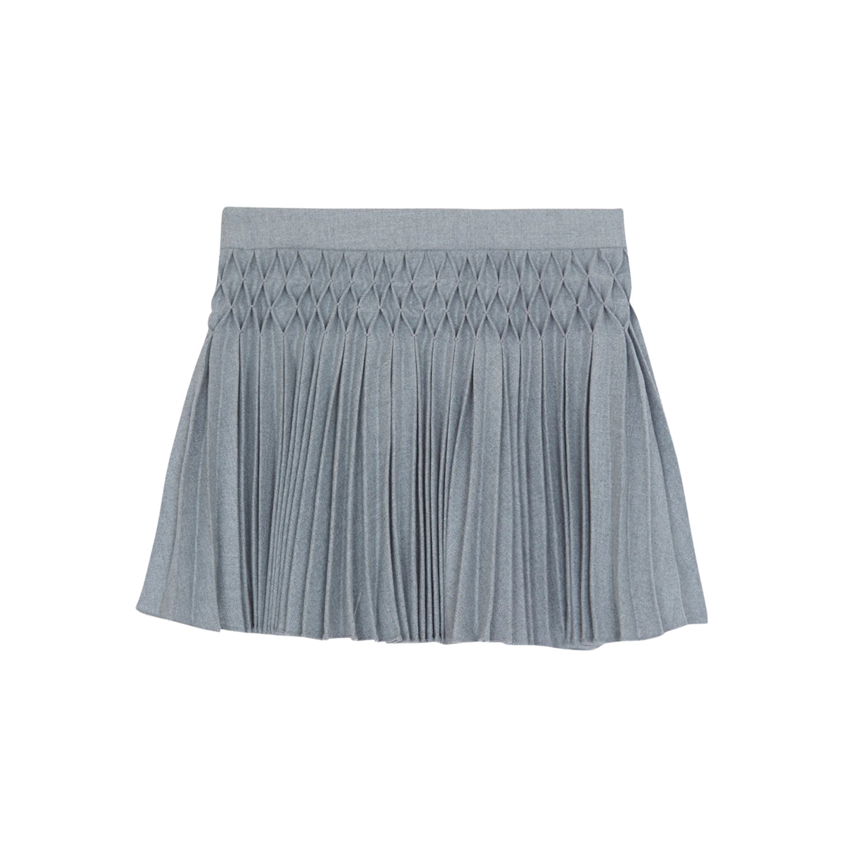 Flat Pleats Skirt | Grey