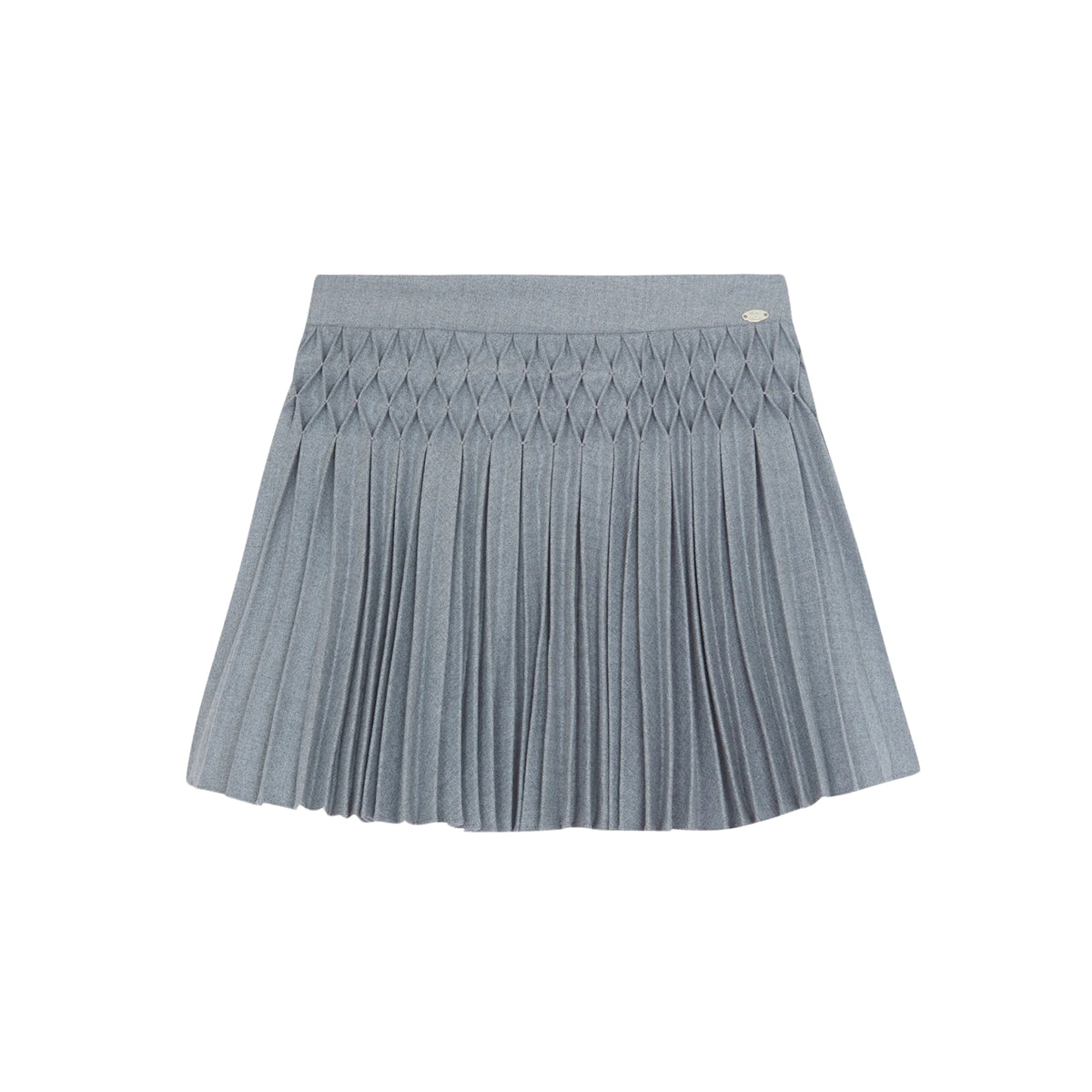 Flat Pleats Skirt | Grey