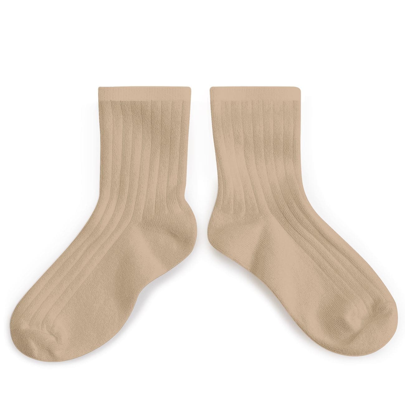 La Mini Ribbed Ankle Socks | Petite Taupe