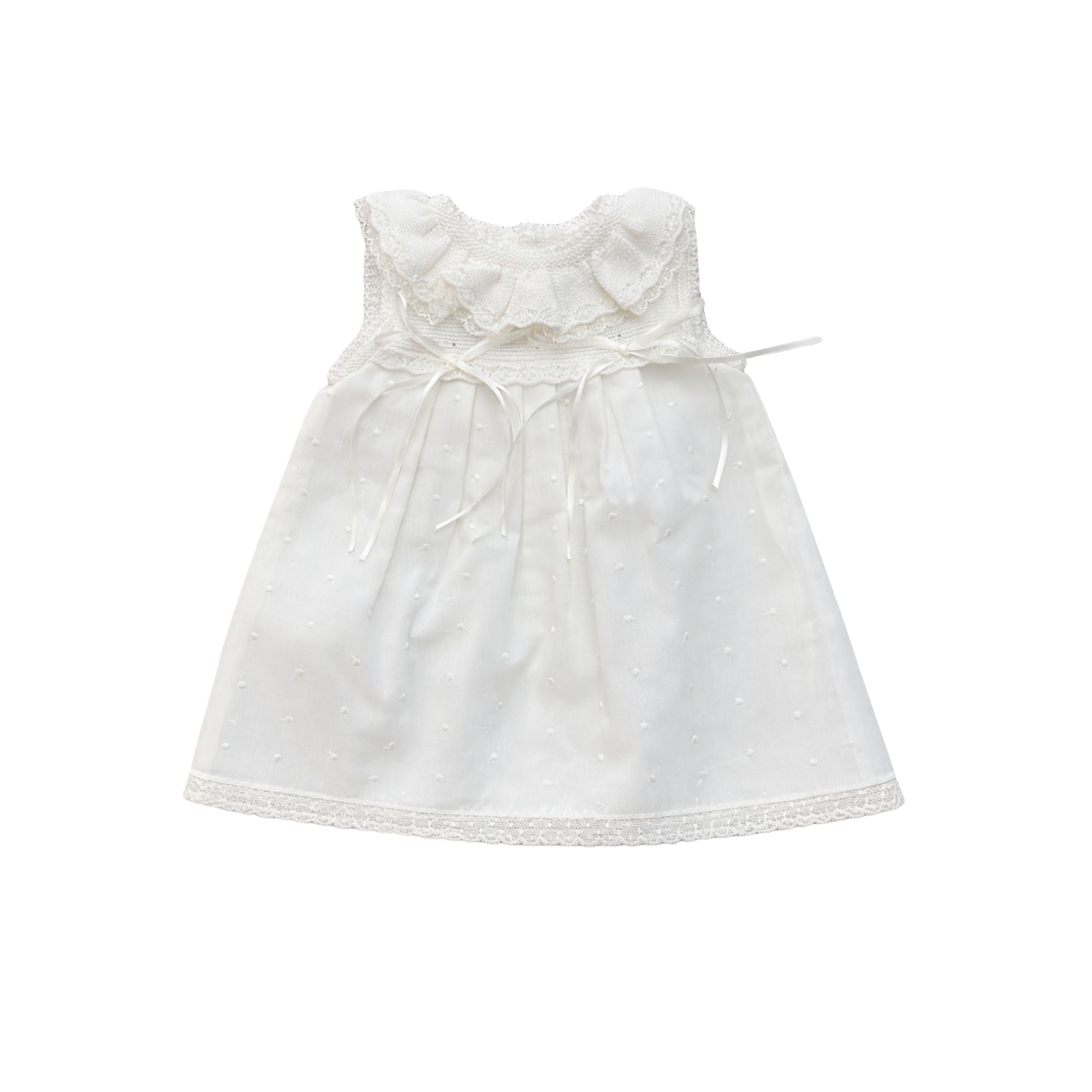 Plumeti Dress & Bloomer Set | Ivory