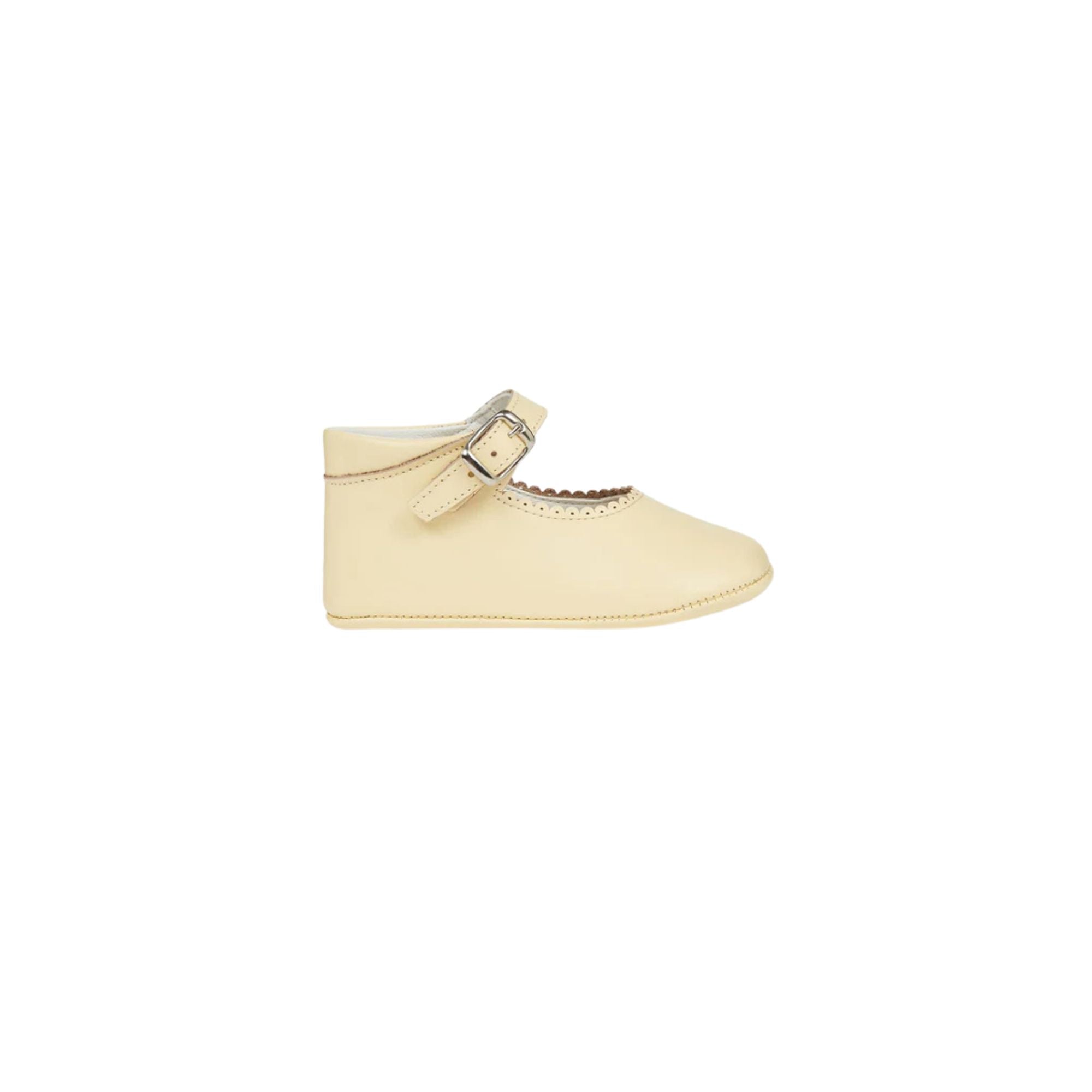 Leather Baby Mary Jane Shoes | Pale Yellow