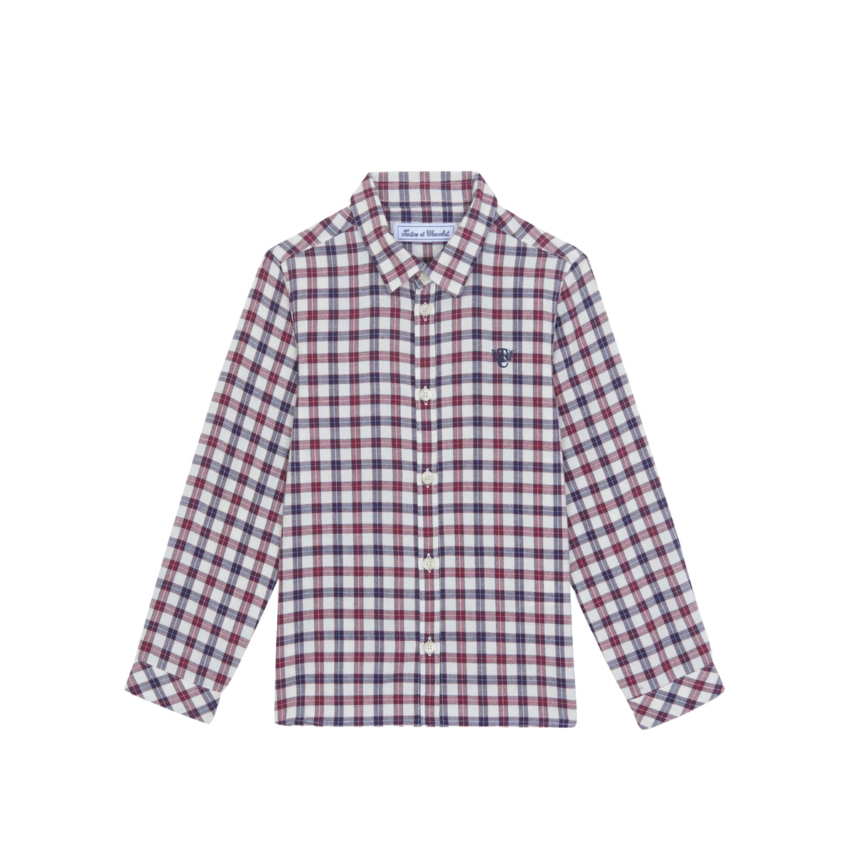 Cotton Check Shirt | Ecru