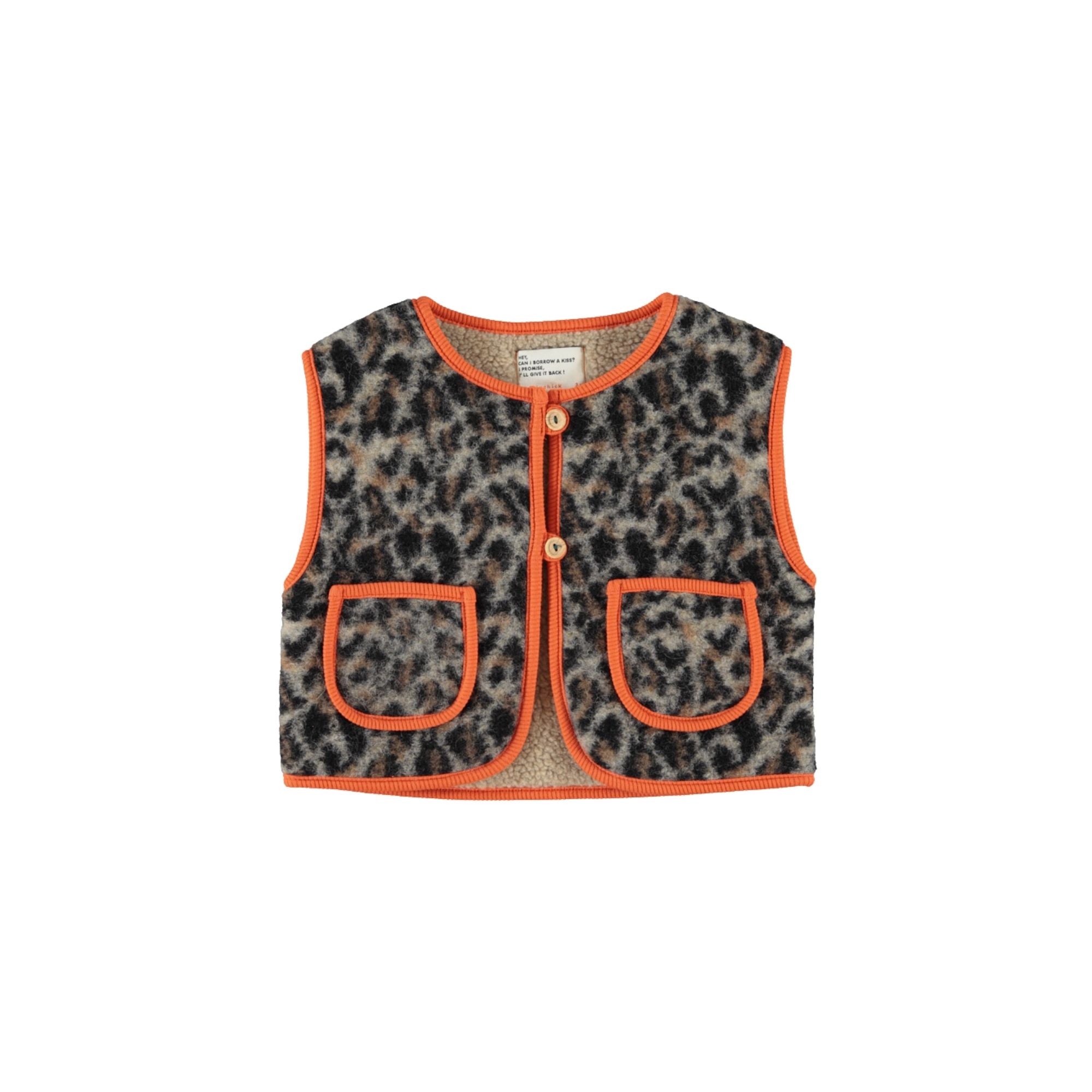 Waistcoat | Grey Animal Print