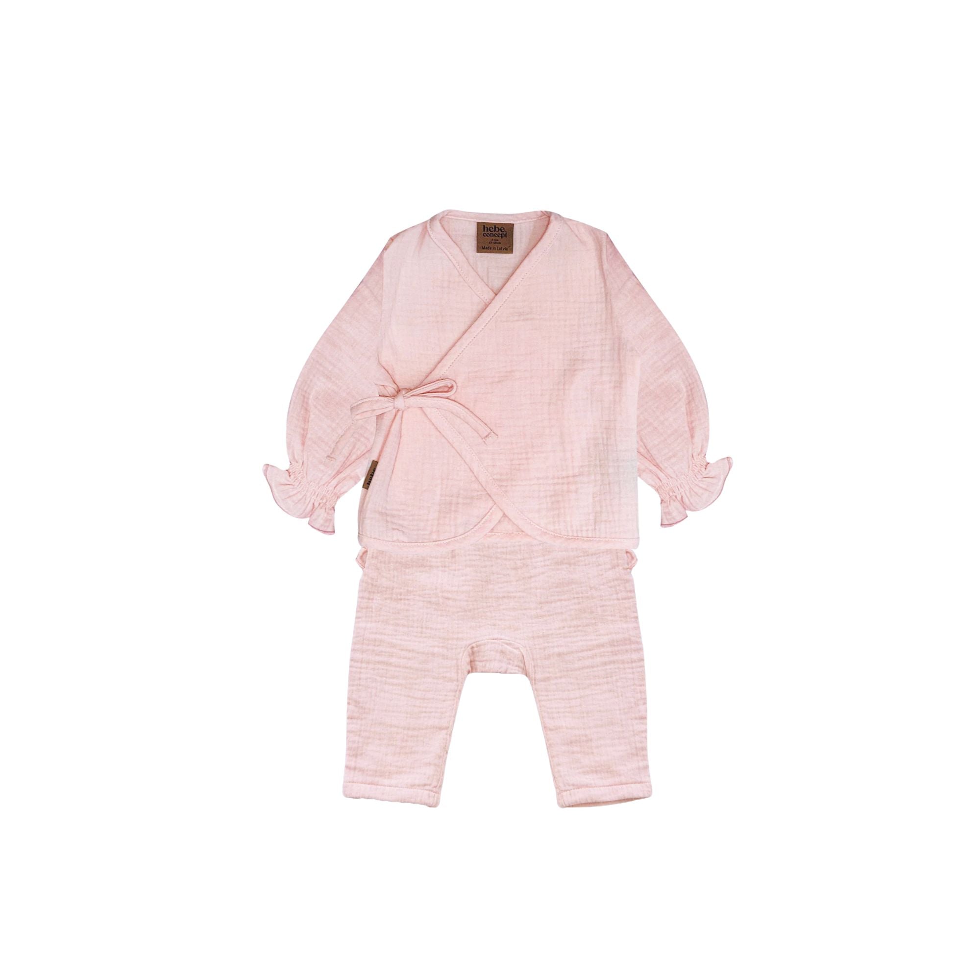 Ruffle Baby Set | Pink Muslin