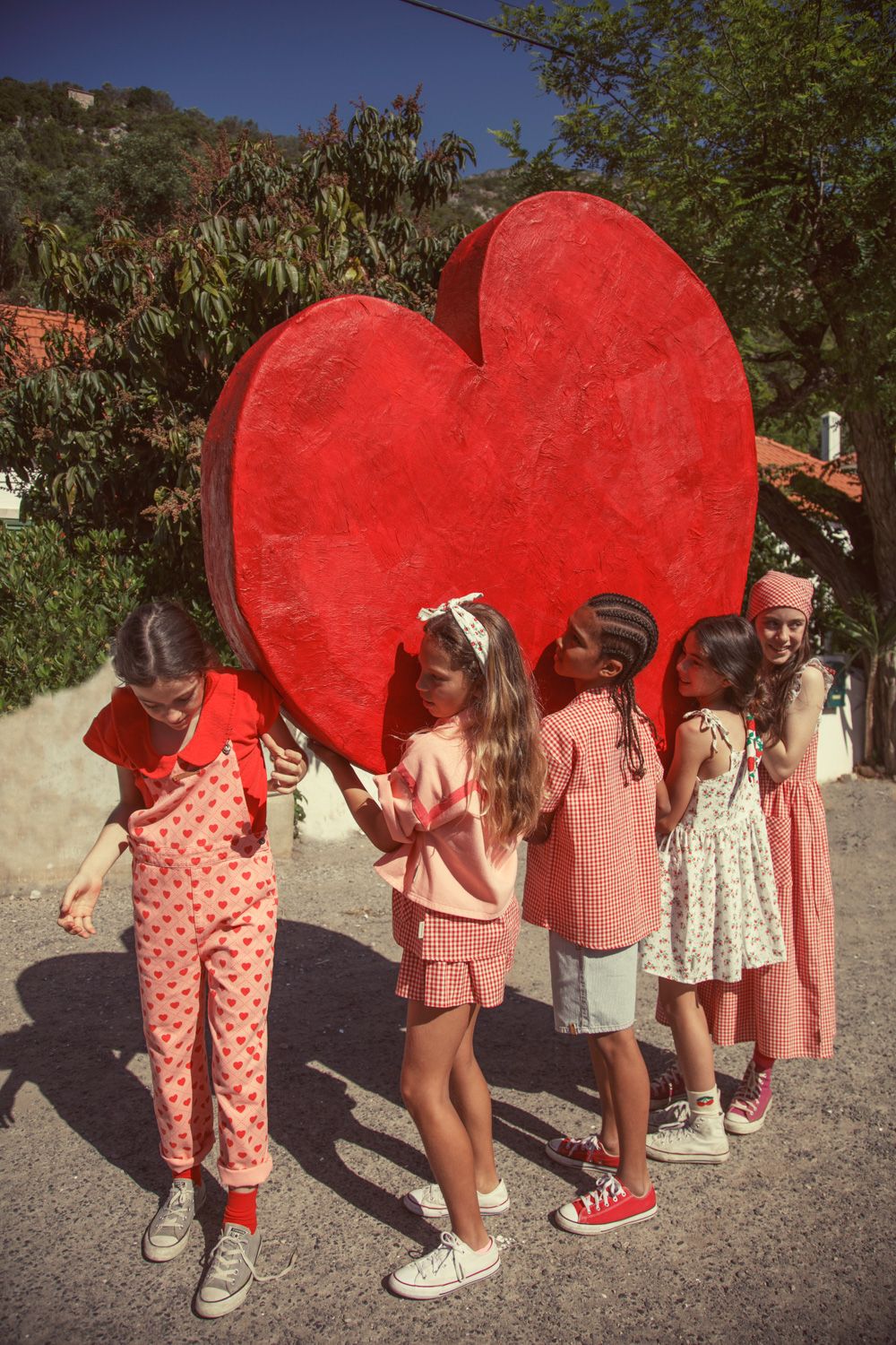 Flower Print Short Dress | Ecru/Red