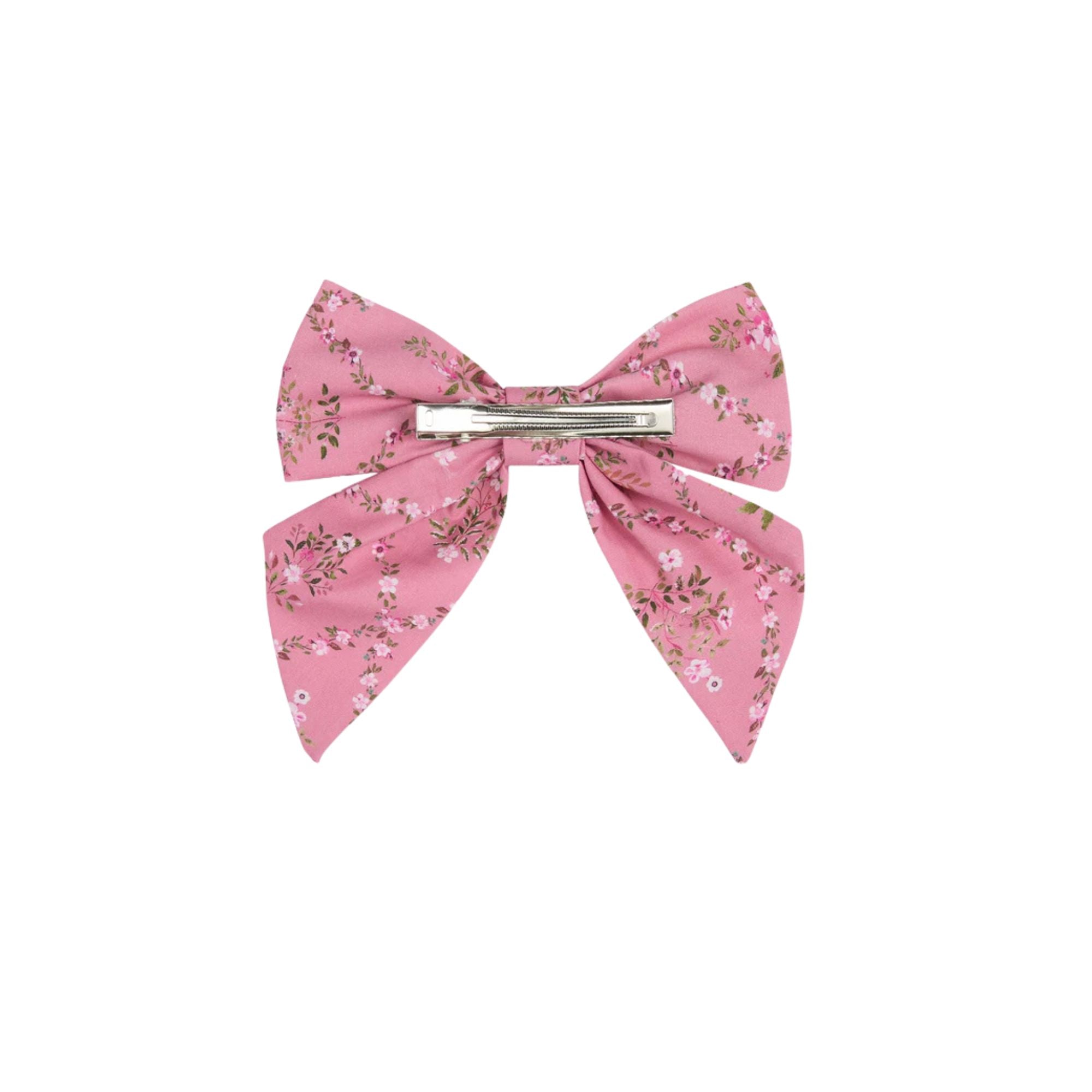 Large Bow Clip | Pink Garland