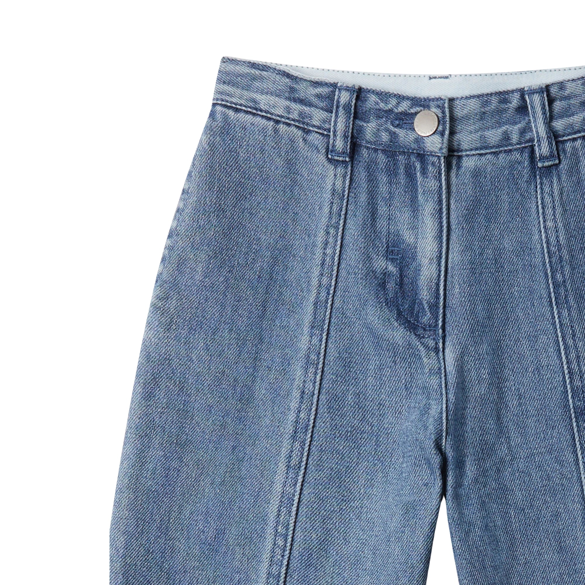 Patch Appliqué Barrel Jeans | Air Force Blue