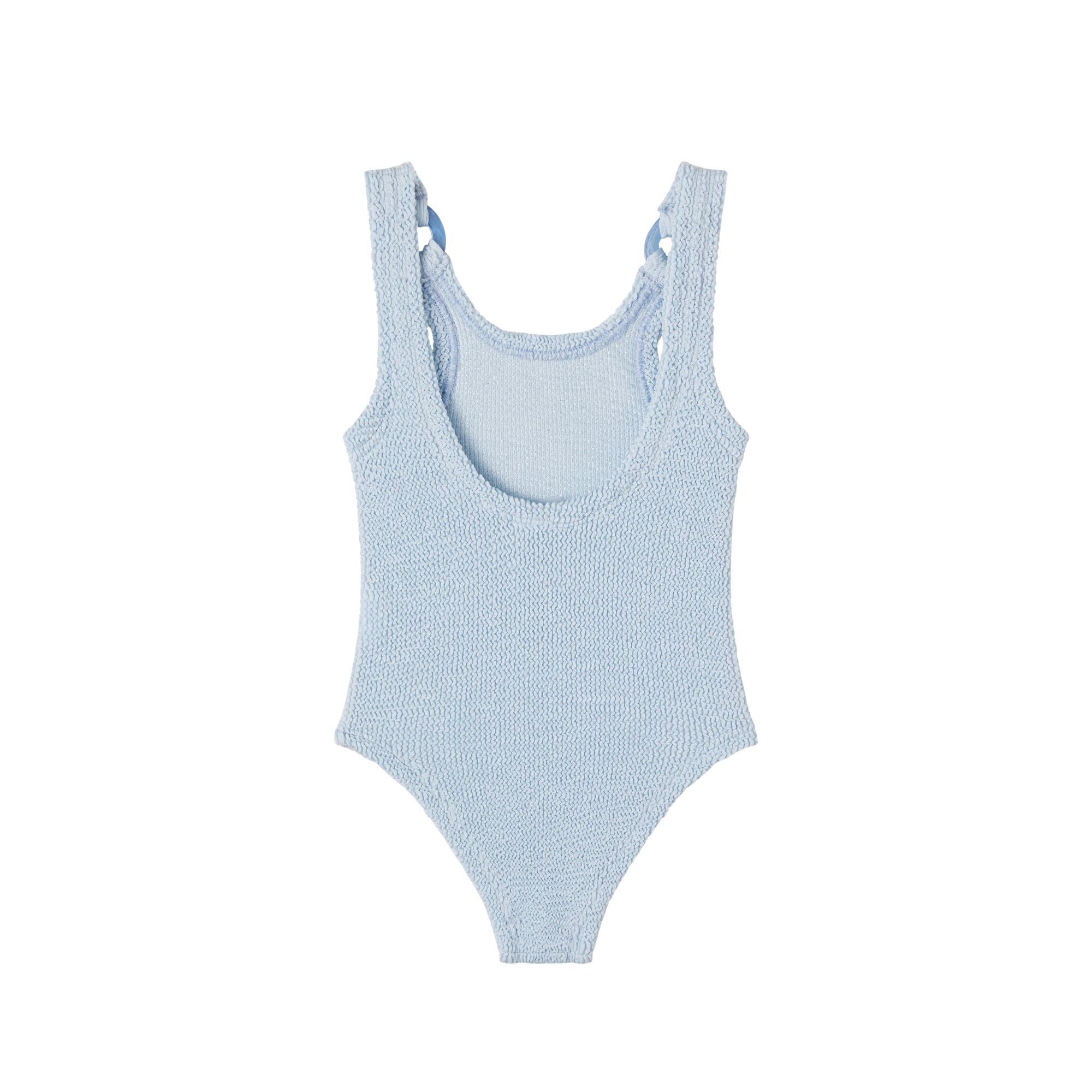 Classic Crinkle Swim | Metallic Ice Blue