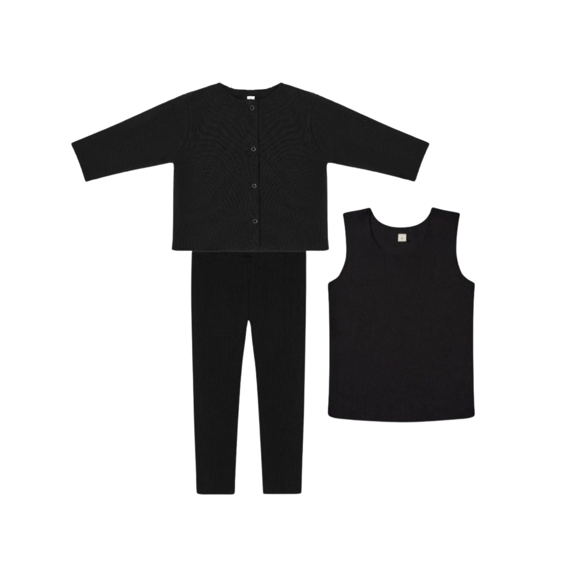 Rib Cardigan Set