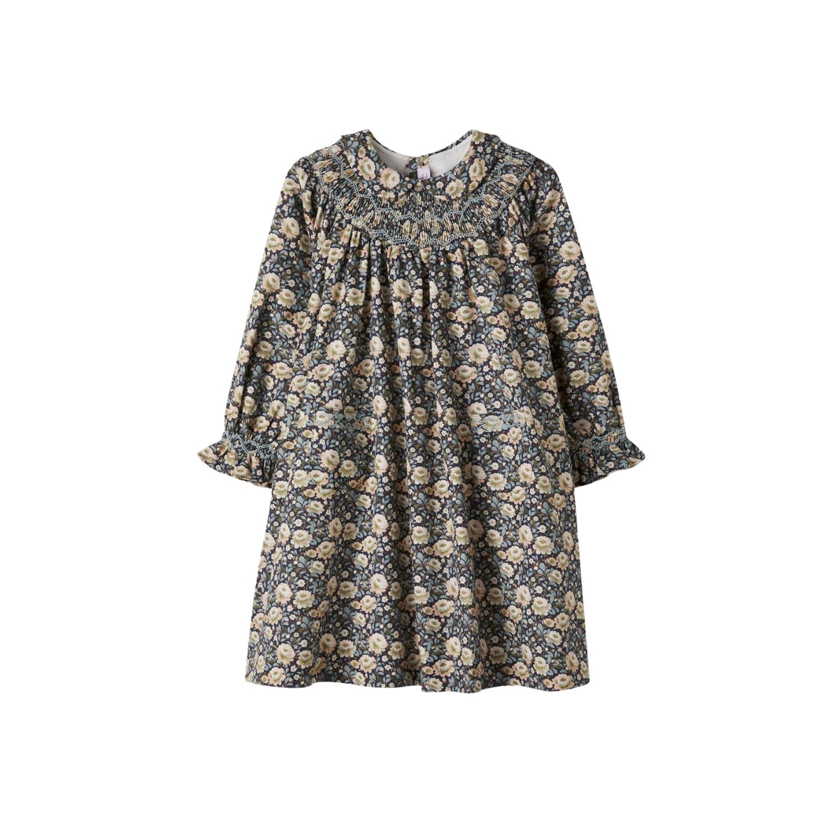 Margot Hand-Smocked Dress | Navy Floral
