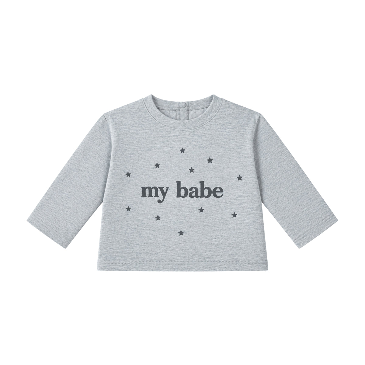 Babe T-shirt | Grey Melange Antracite