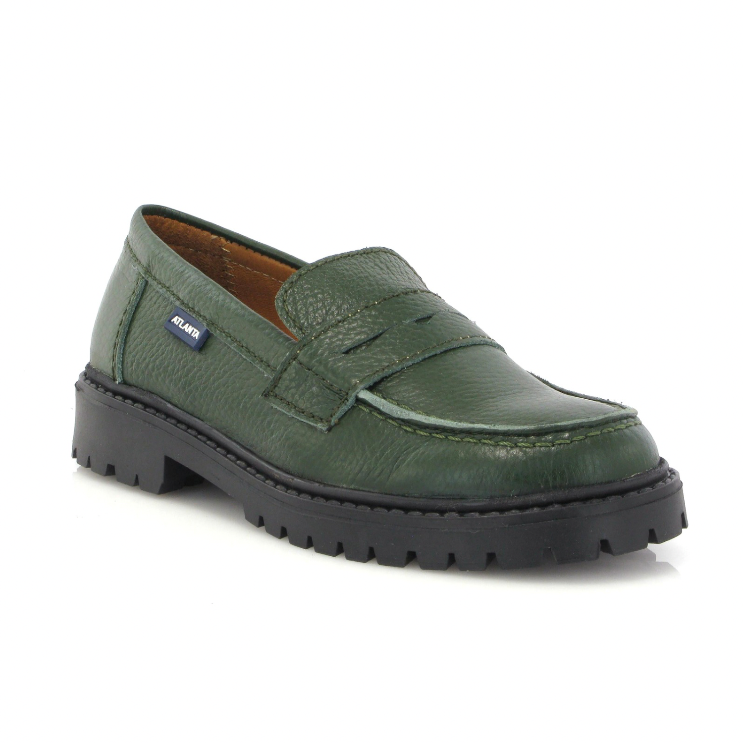 College Loafer | Green Grainy