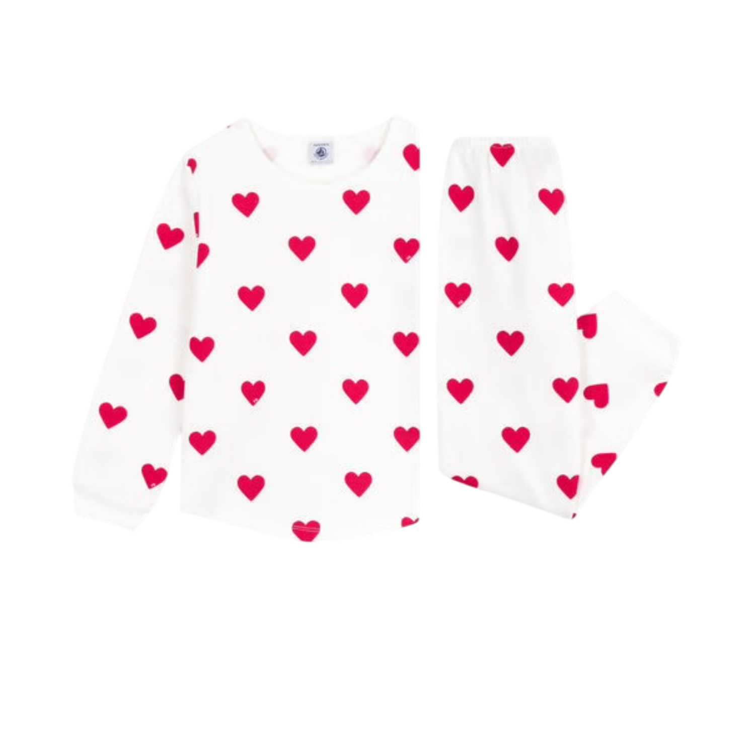 Girls Long Pyjamas | Heart Patterned