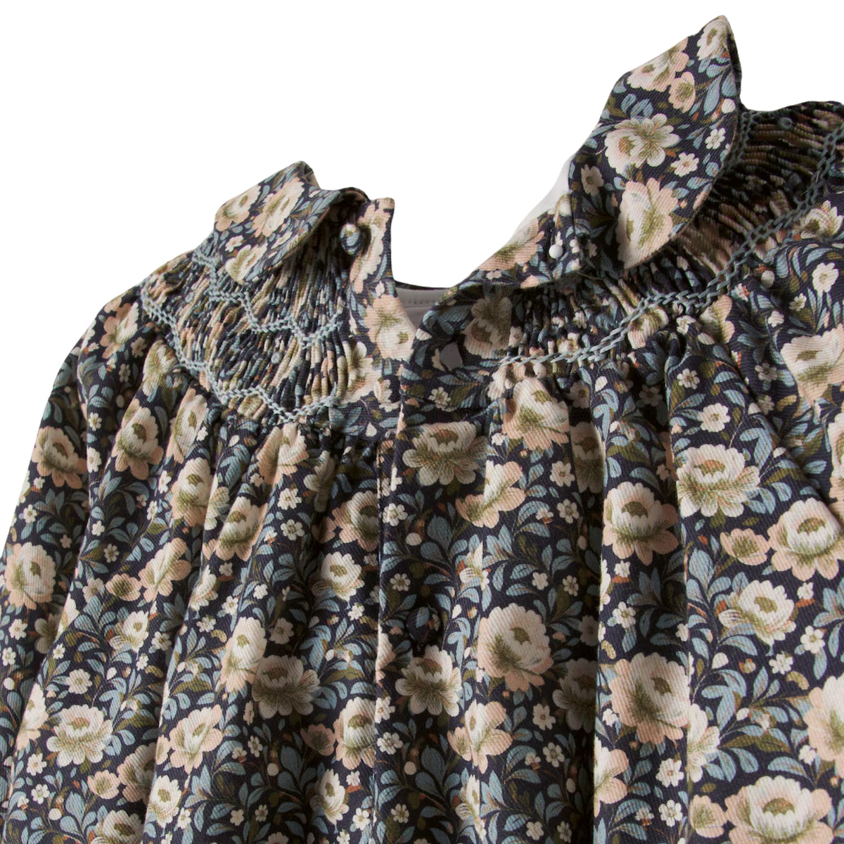 Margot Hand-Smocked Dress | Navy Floral