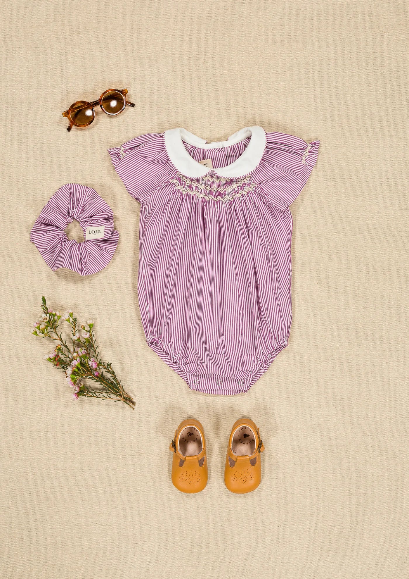 Bilbao Romper | Burgundy Stripes
