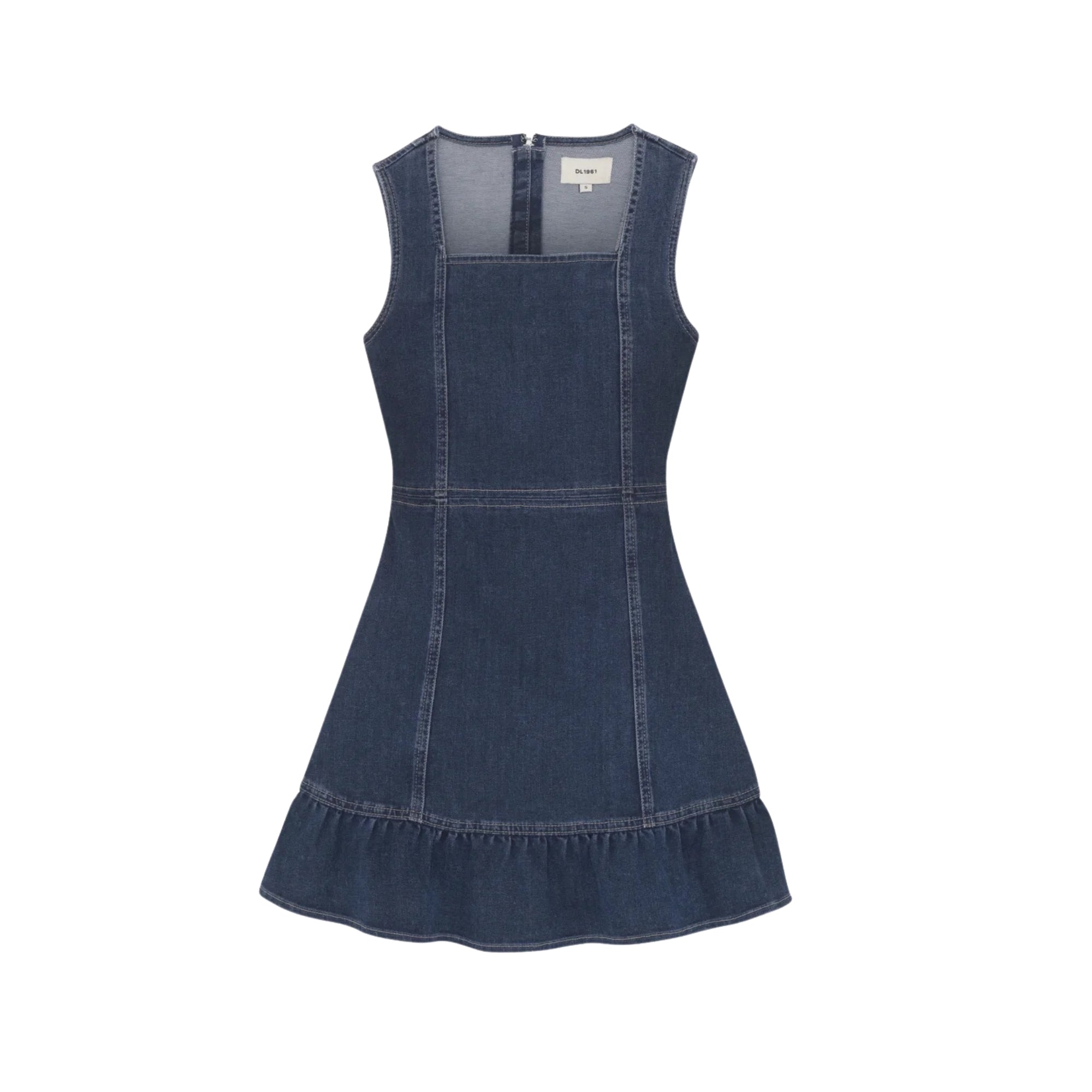 Bety Square Neck Denim Dress | Nightlight