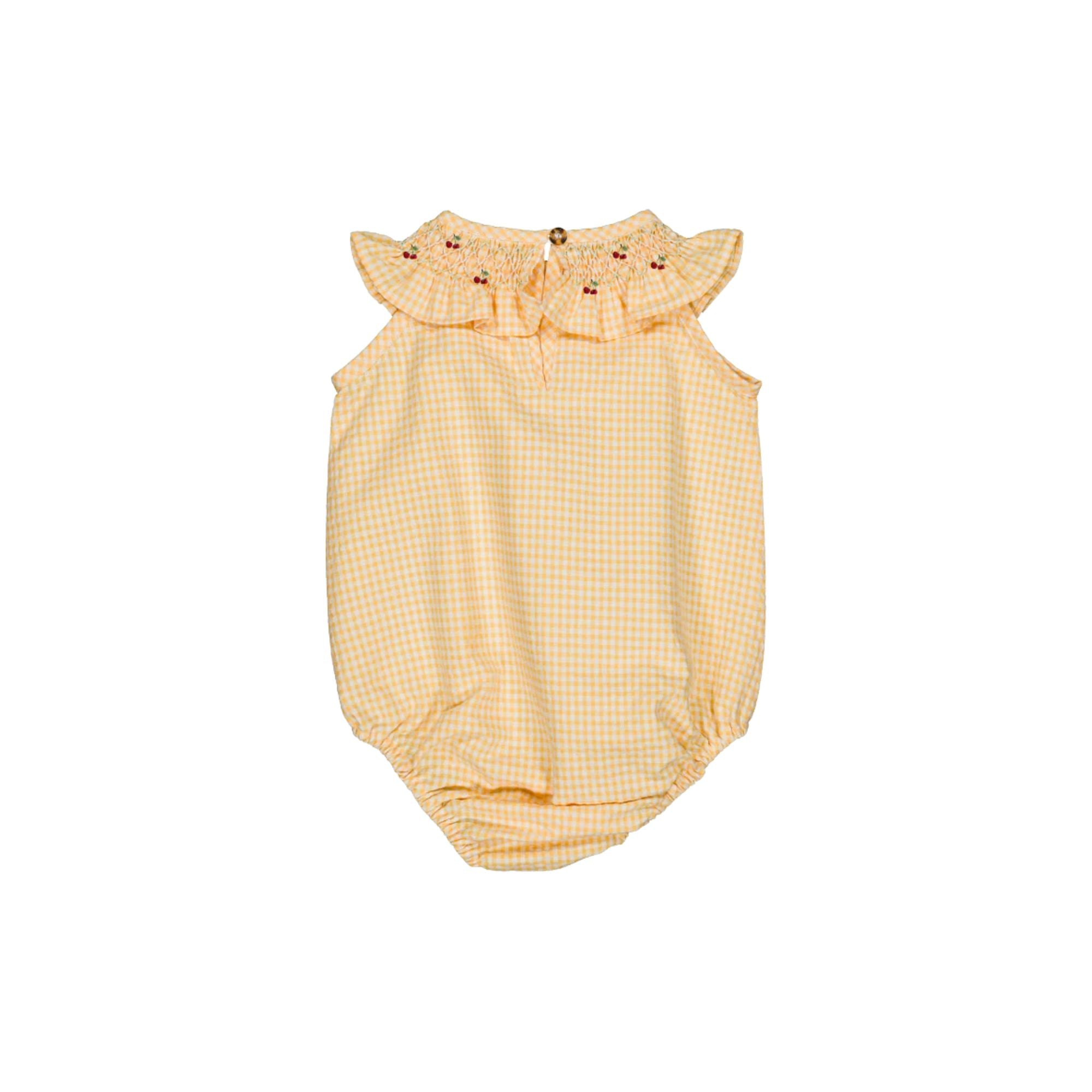 Marta Romper | Yellow Gingham