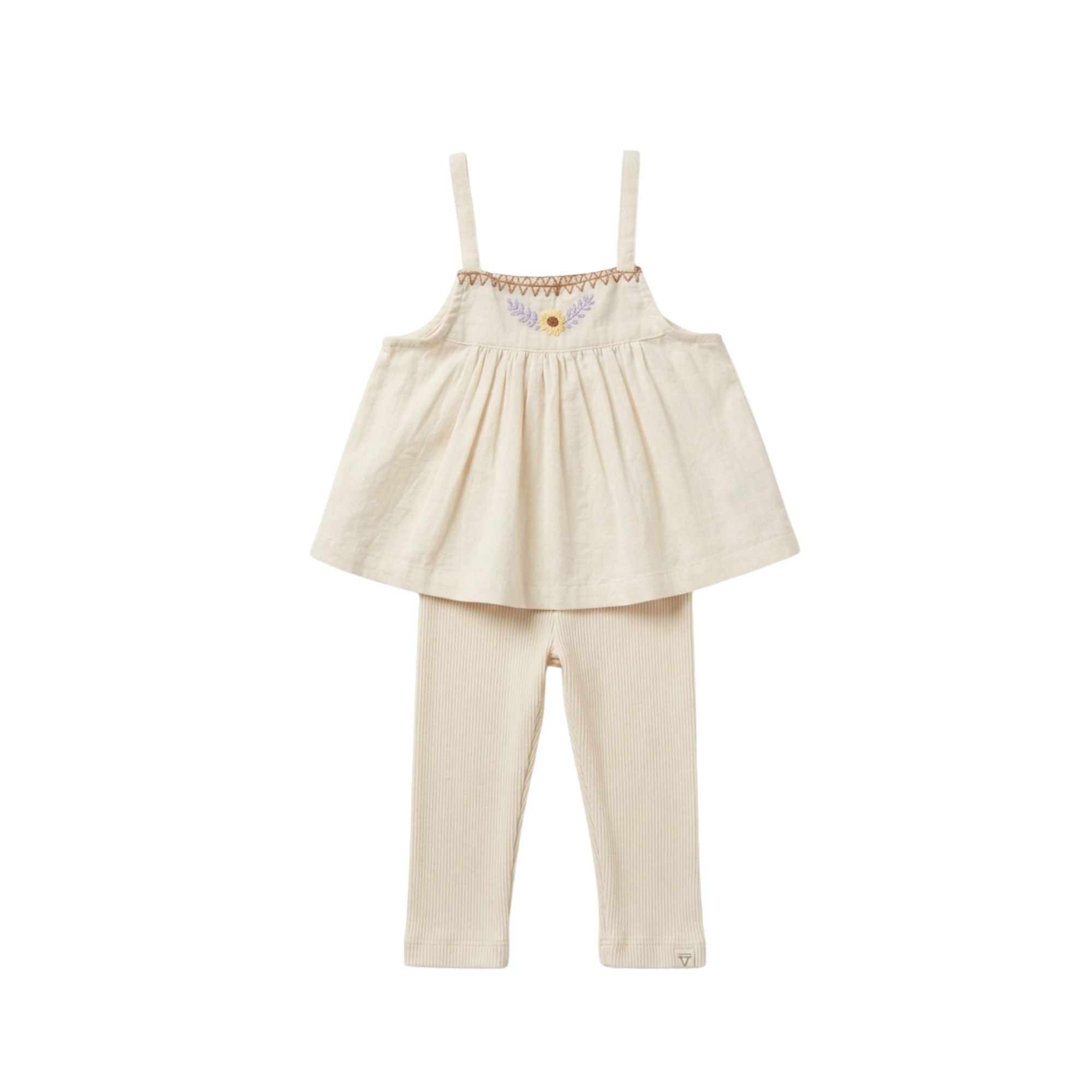 Baby Top & Leggings Set | Ecru