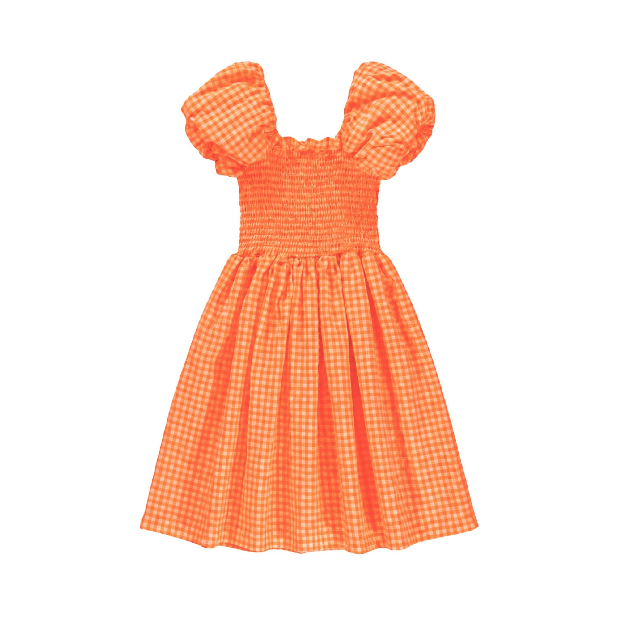 Cherisla Dress | Orange Check