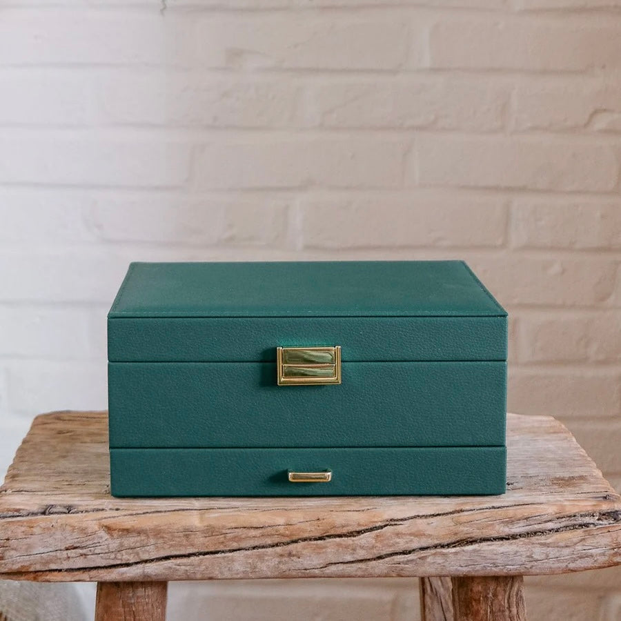Denise Leather Jewelry Box | Green