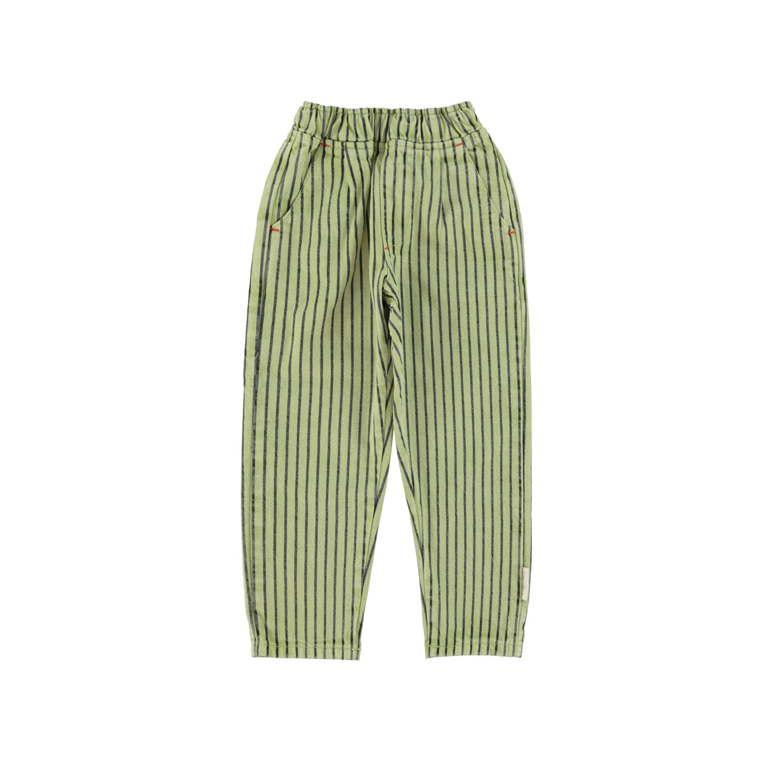 Striped Unisex Trousers | Green/Indigo