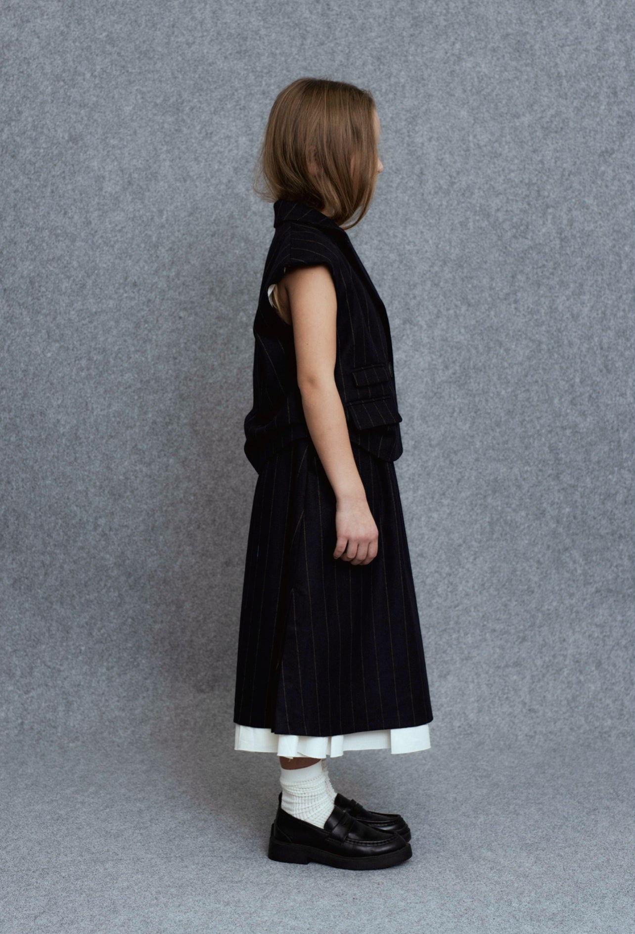 Nass Waistcoat | Navy Stripes