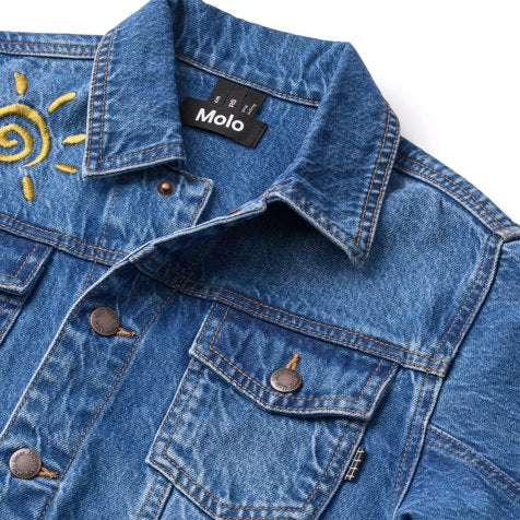 Embroidered Honore Jacket | True Blue