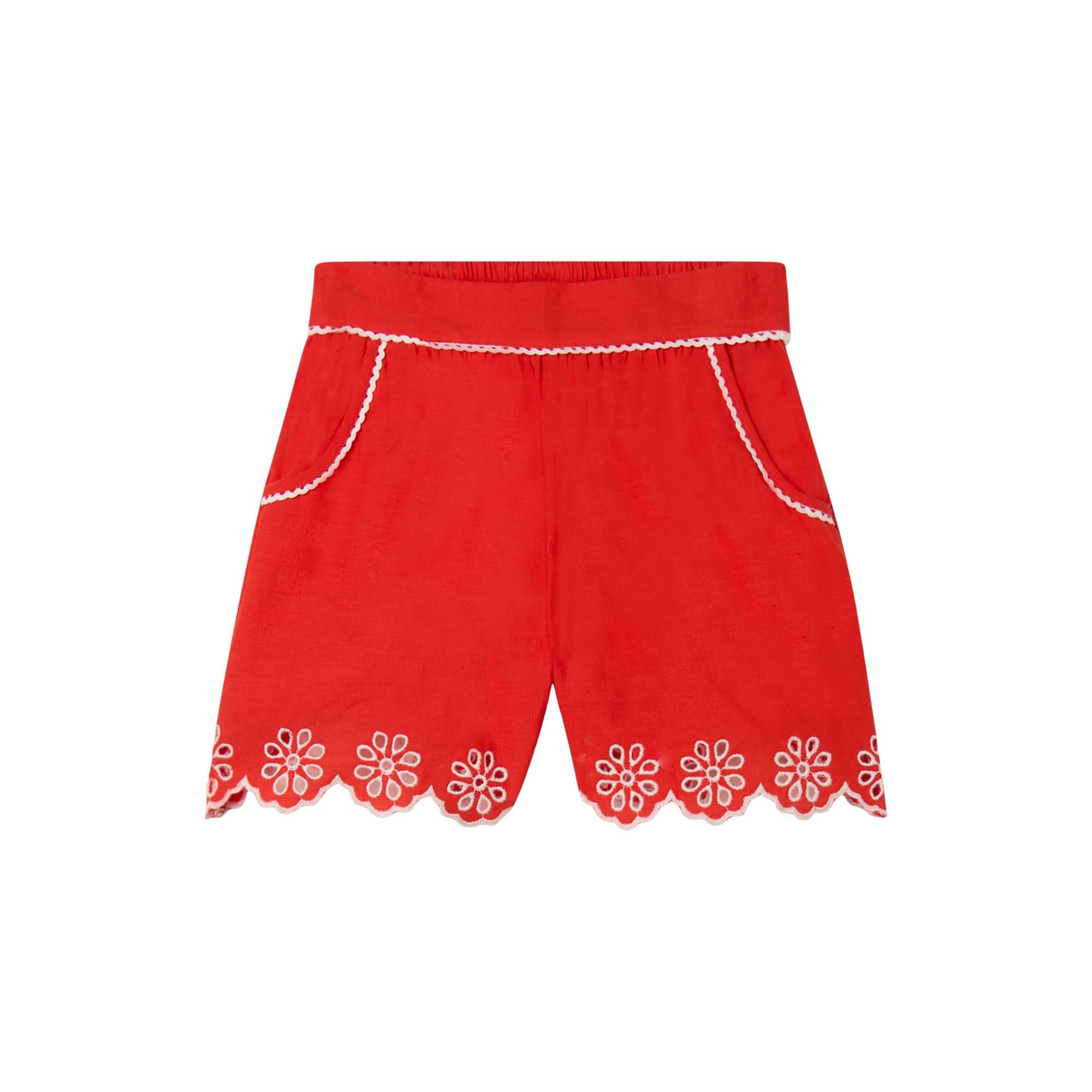 Embroidered Linen Set | Red