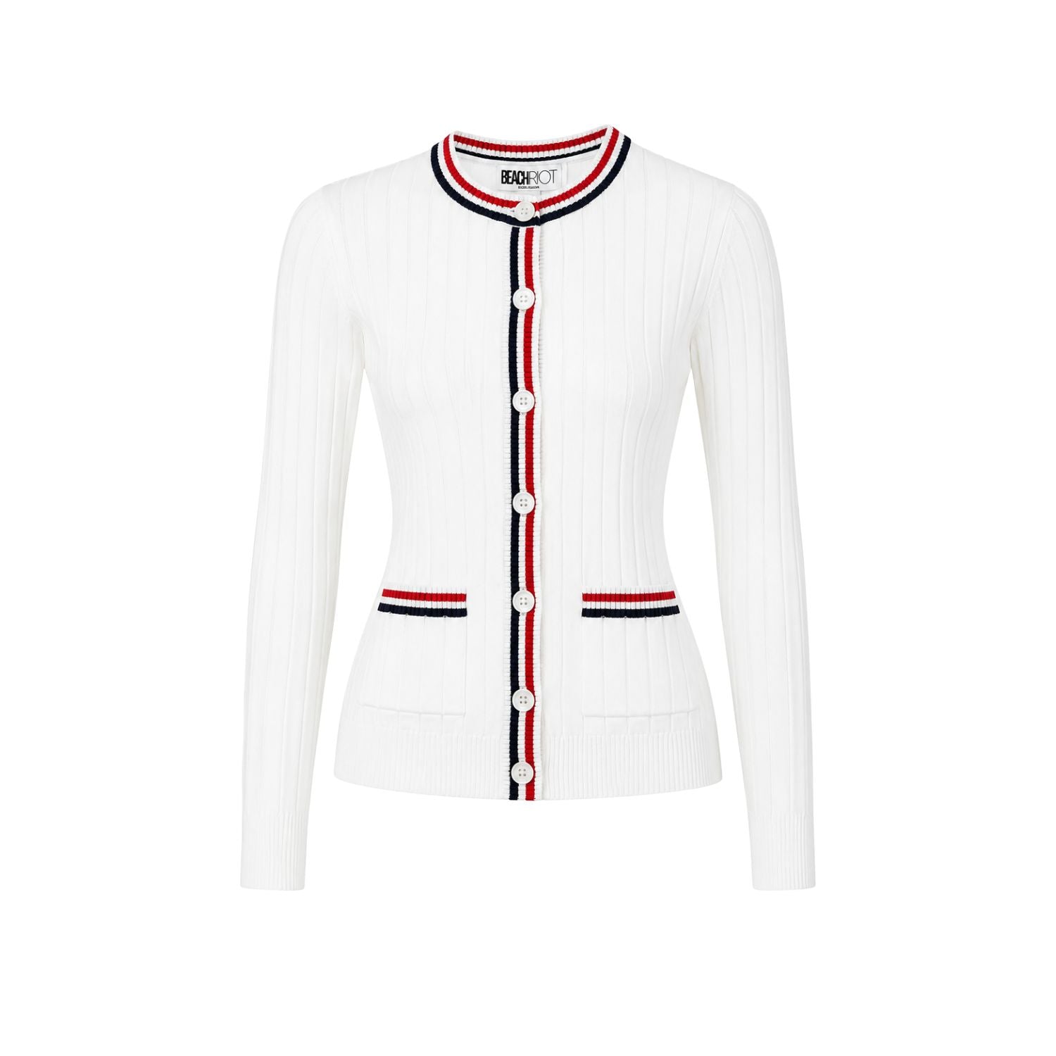 Womens Ally Heritage Cardigan | White